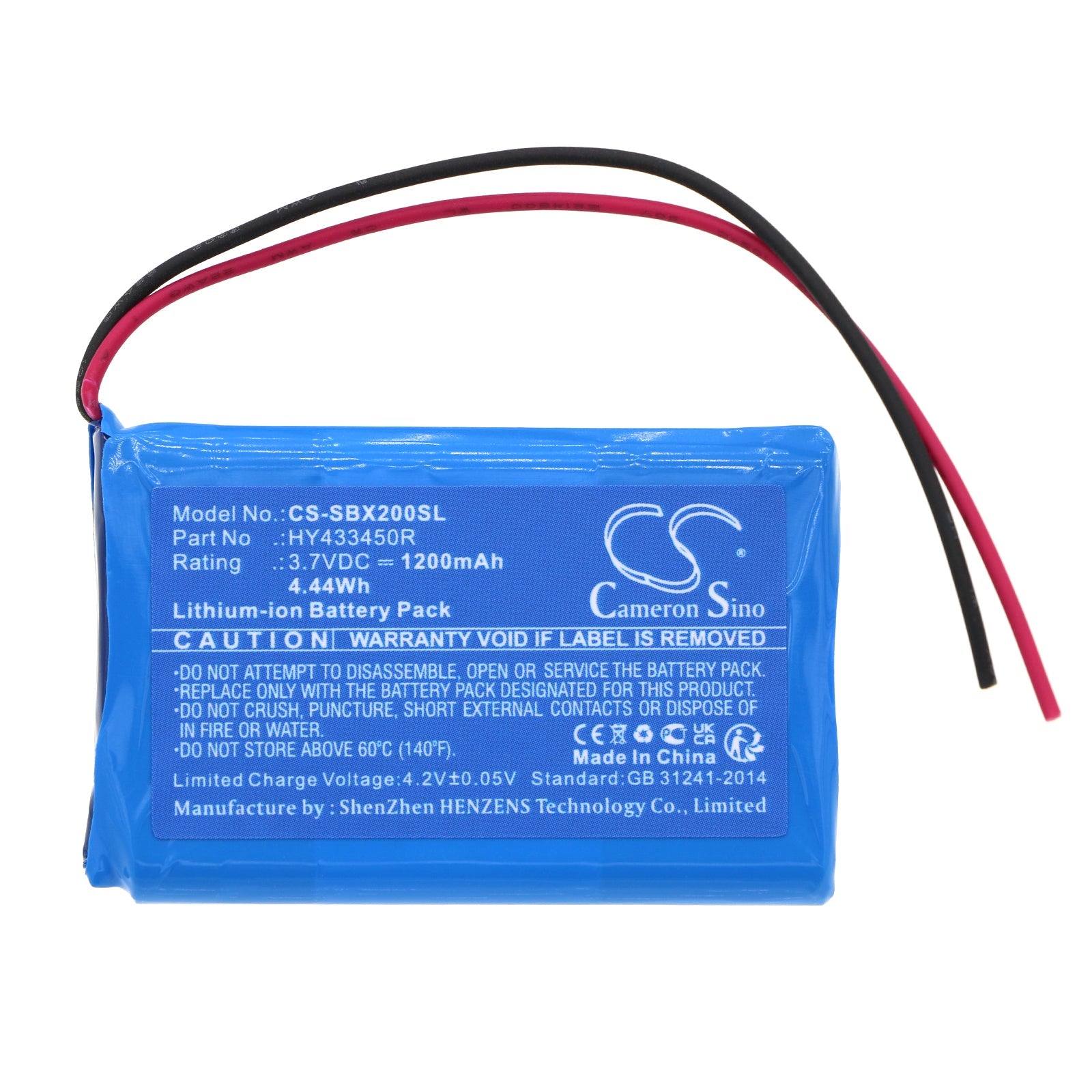 Li-ion, Speaker Battery fits Swisstone Bx200, 3.7V, 1200mAh Speaker Cameron Sino Technology Limited