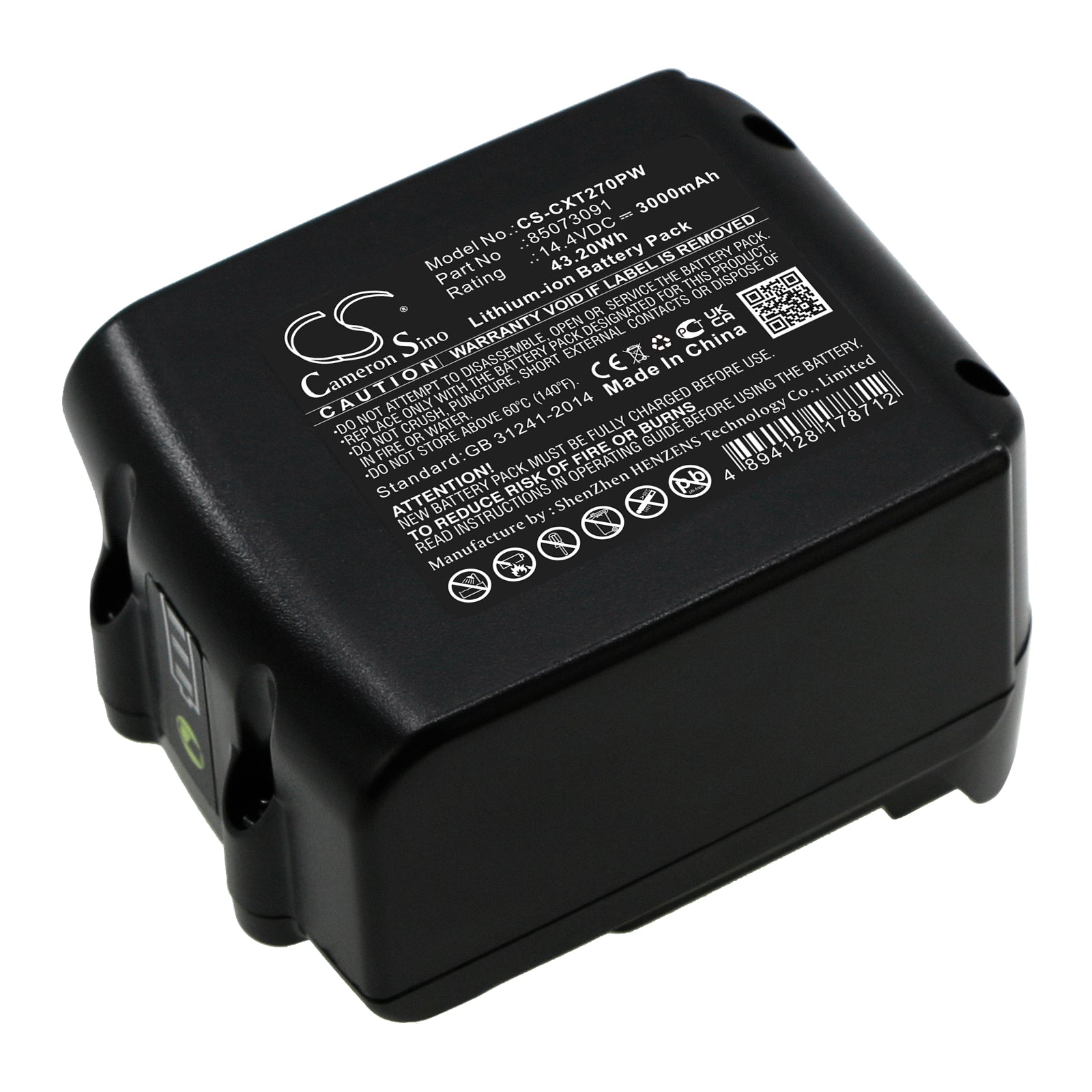 Li-ion, Strapping Tools Battery fits Columbia Gt-h, Lst 270, 14.4V, 3000mAh Strapping Tools Cameron Sino Technology Limited