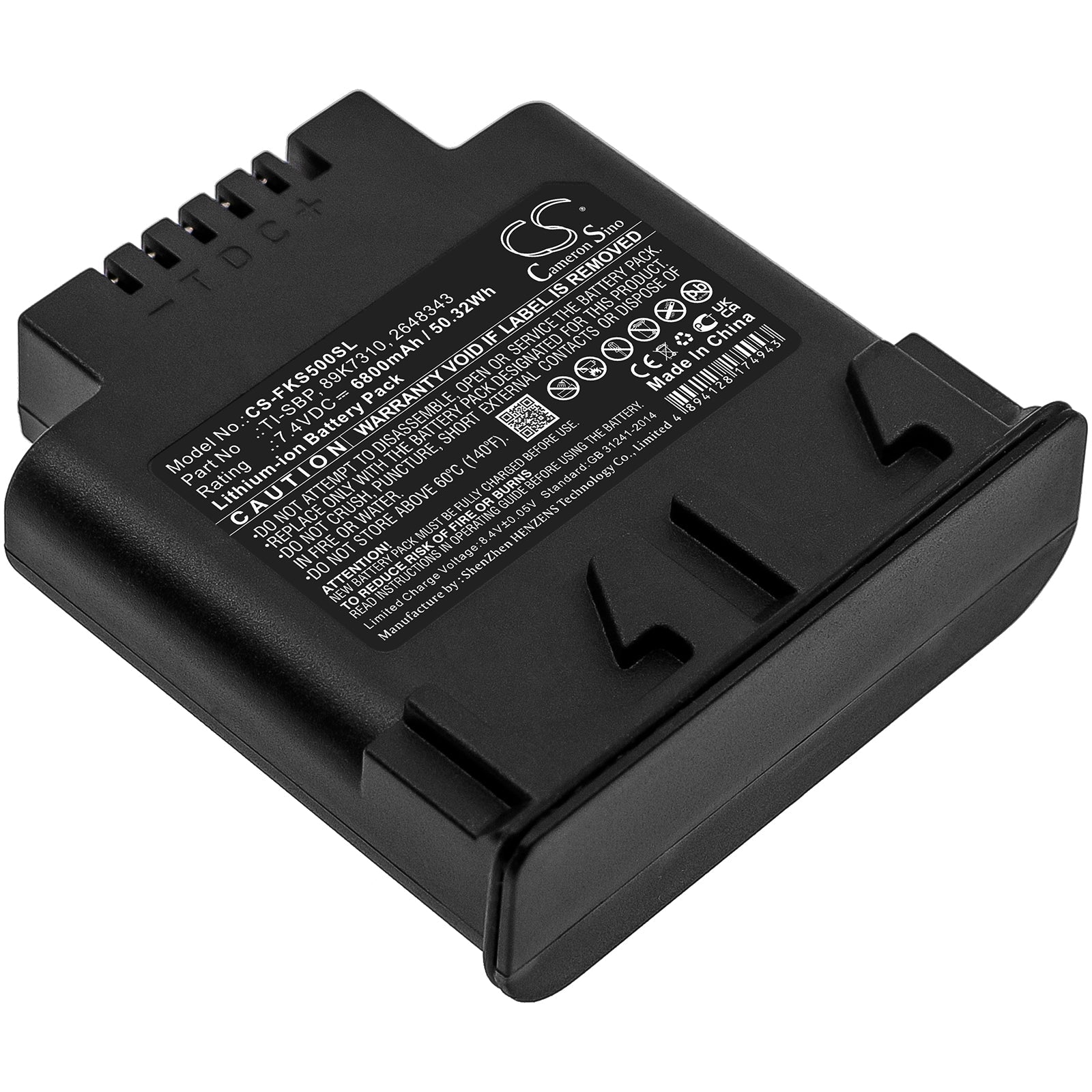 Li-ion, Thermal Camera Battery fits Fluke Ir Flexcam, Ir Smart, 7.4V, 6800mAh Thermal Camera Cameron Sino Technology Limited