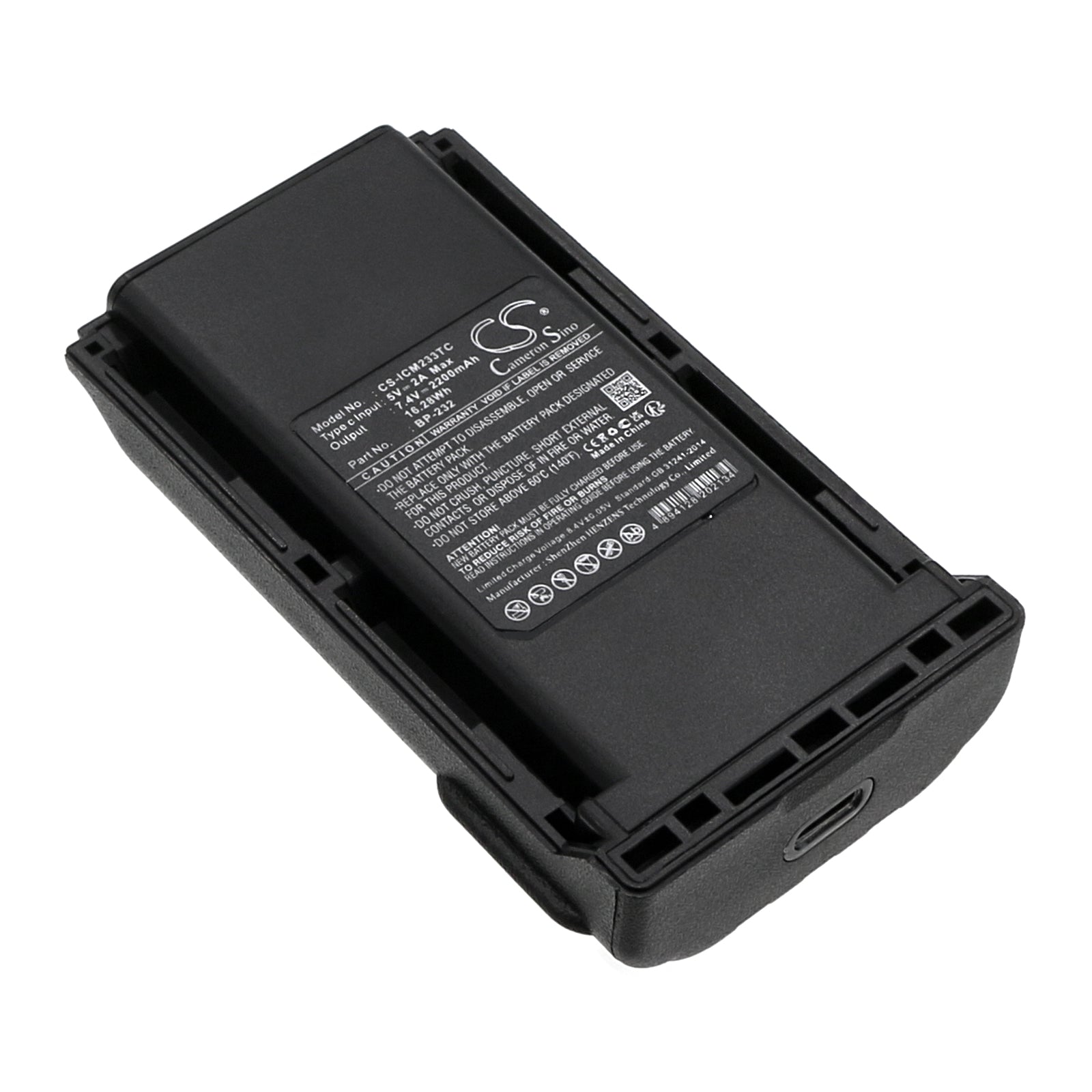 Li-ion, Two-Way Radio Battery fits Icom Ic-4011, Ic-a14, 7.4V, 2200mAh Two-Way Radio Cameron Sino Technology Limited