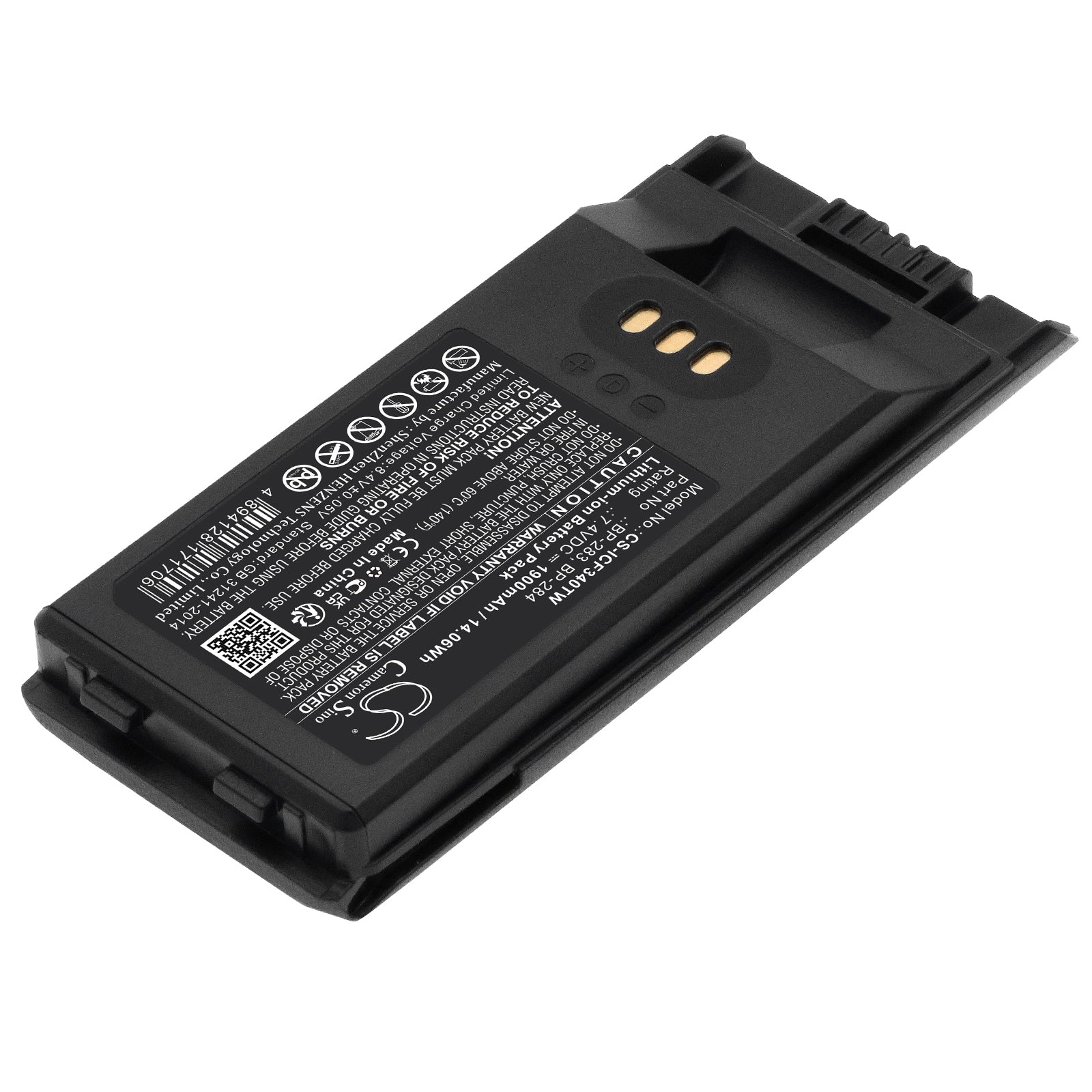 Li-ion, Two-Way Radio Battery fits Icom Ic-f3400, Ic-f3400d, 7.4V, 1900mAh Two-Way Radio Cameron Sino Technology Limited