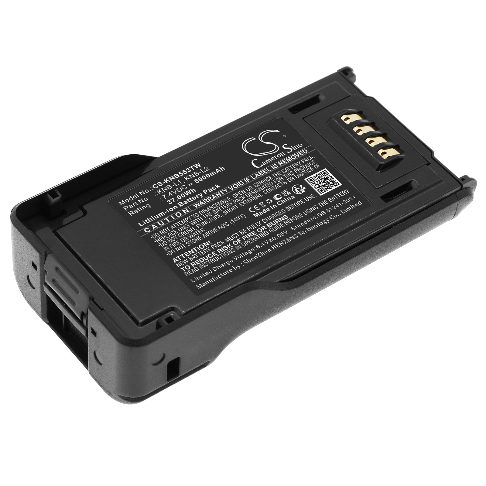 Li-ion, Two-Way Radio Battery fits Kenwood Nx-5000, Nx-5200, 7.4V, 5000mAh Two-Way Radio Cameron Sino Technology Limited
