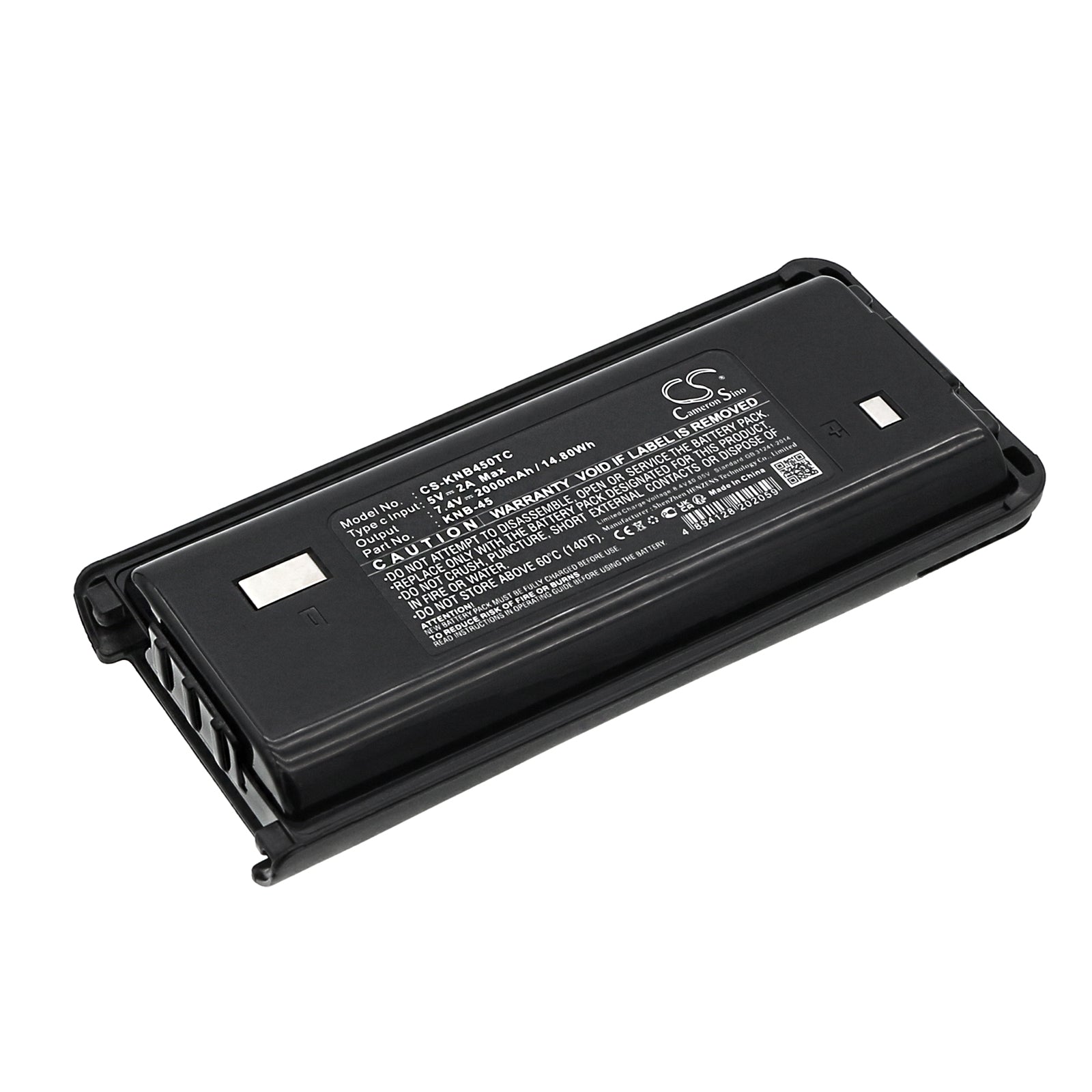 Li-ion, Two-Way Radio Battery fits Kenwood Nx240, Nx248, 7.4V, 2000mAh Two-Way Radio Cameron Sino Technology Limited