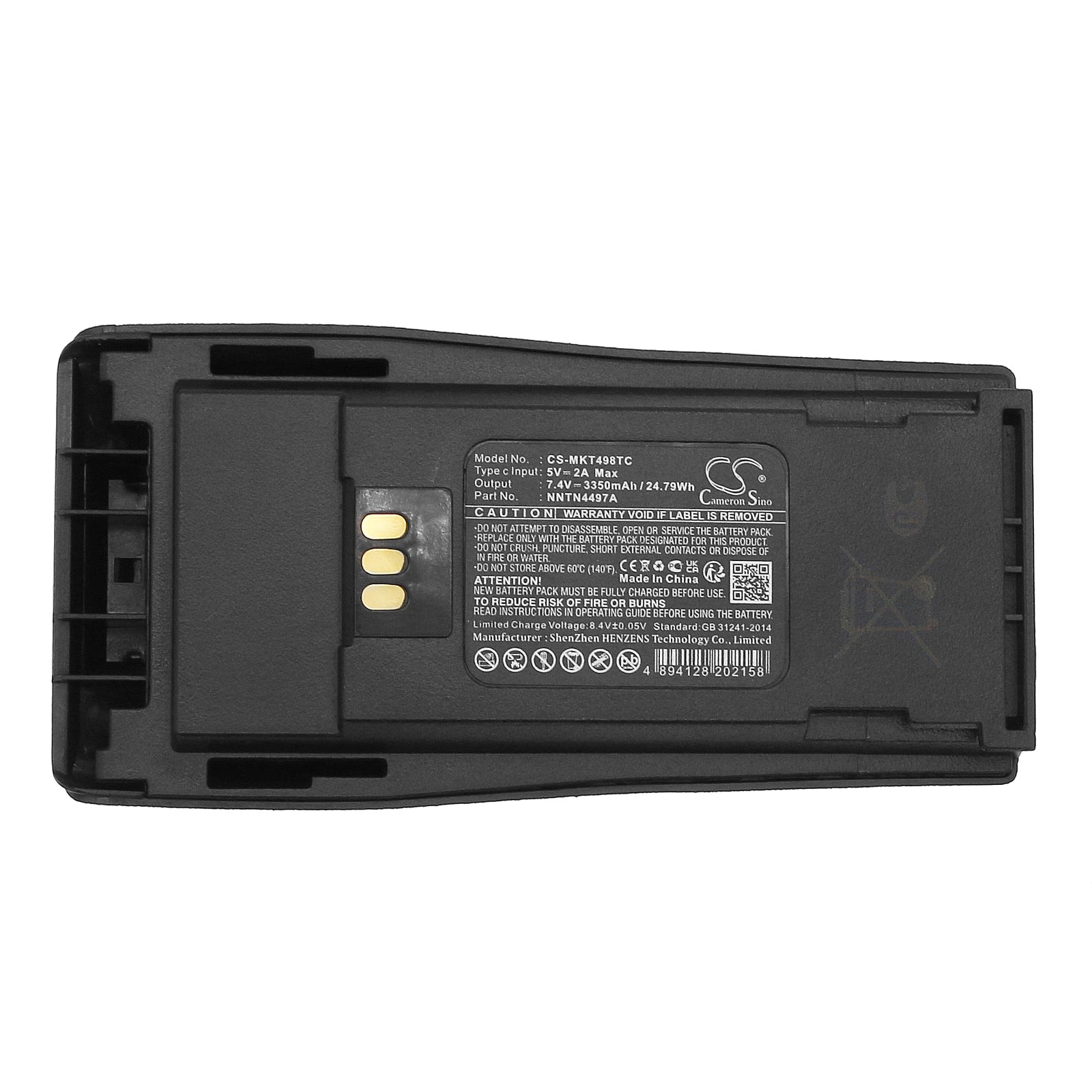 Li-ion, Two-Way Radio Battery fits Motorola Cp040, Cp140, 7.4V, 3350mAh Two-Way Radio Cameron Sino Technology Limited