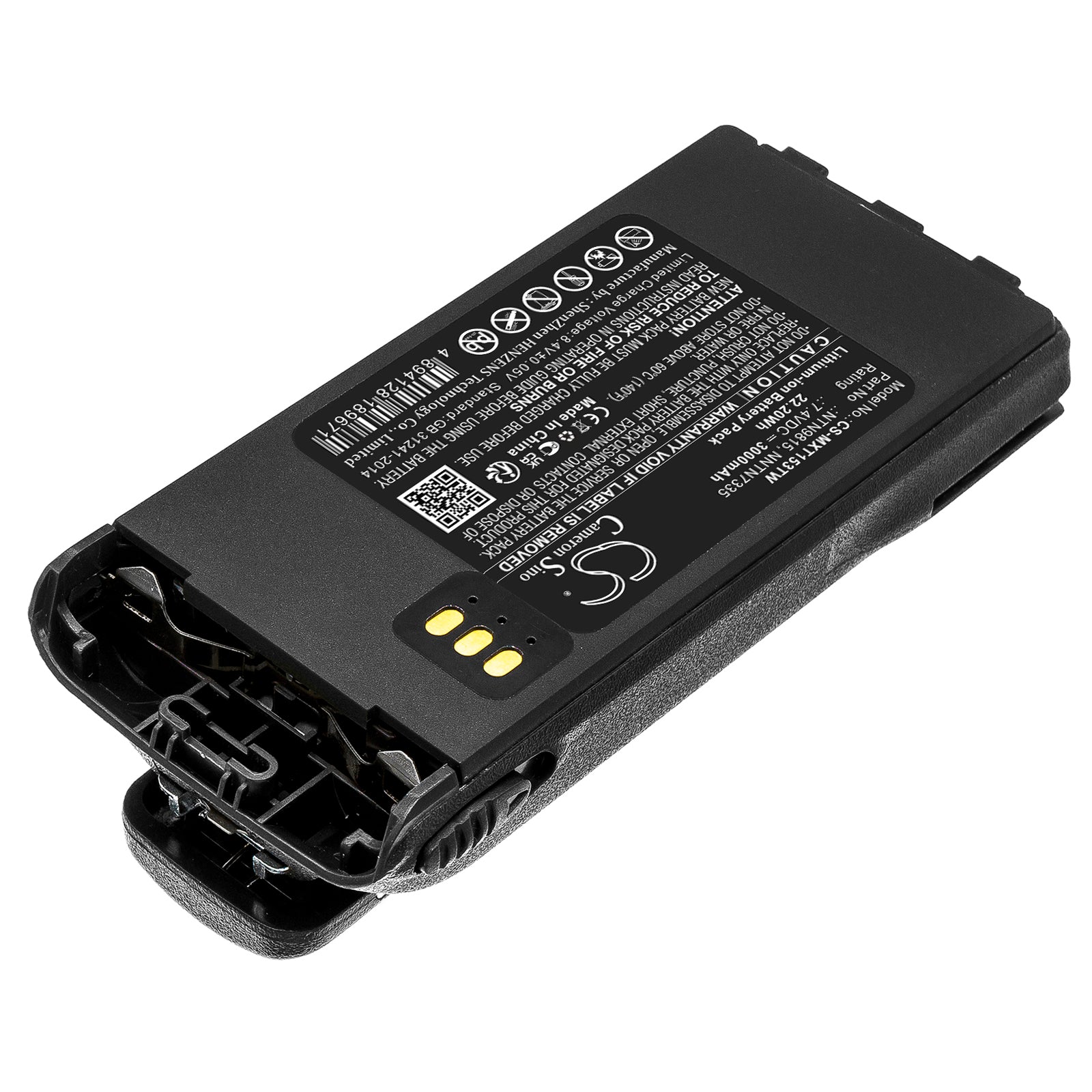 Li-ion, Two-Way Radio Battery fits Motorola Mt1500, Nt1500, 7.4V, 3000mAh Two-Way Radio Cameron Sino Technology Limited