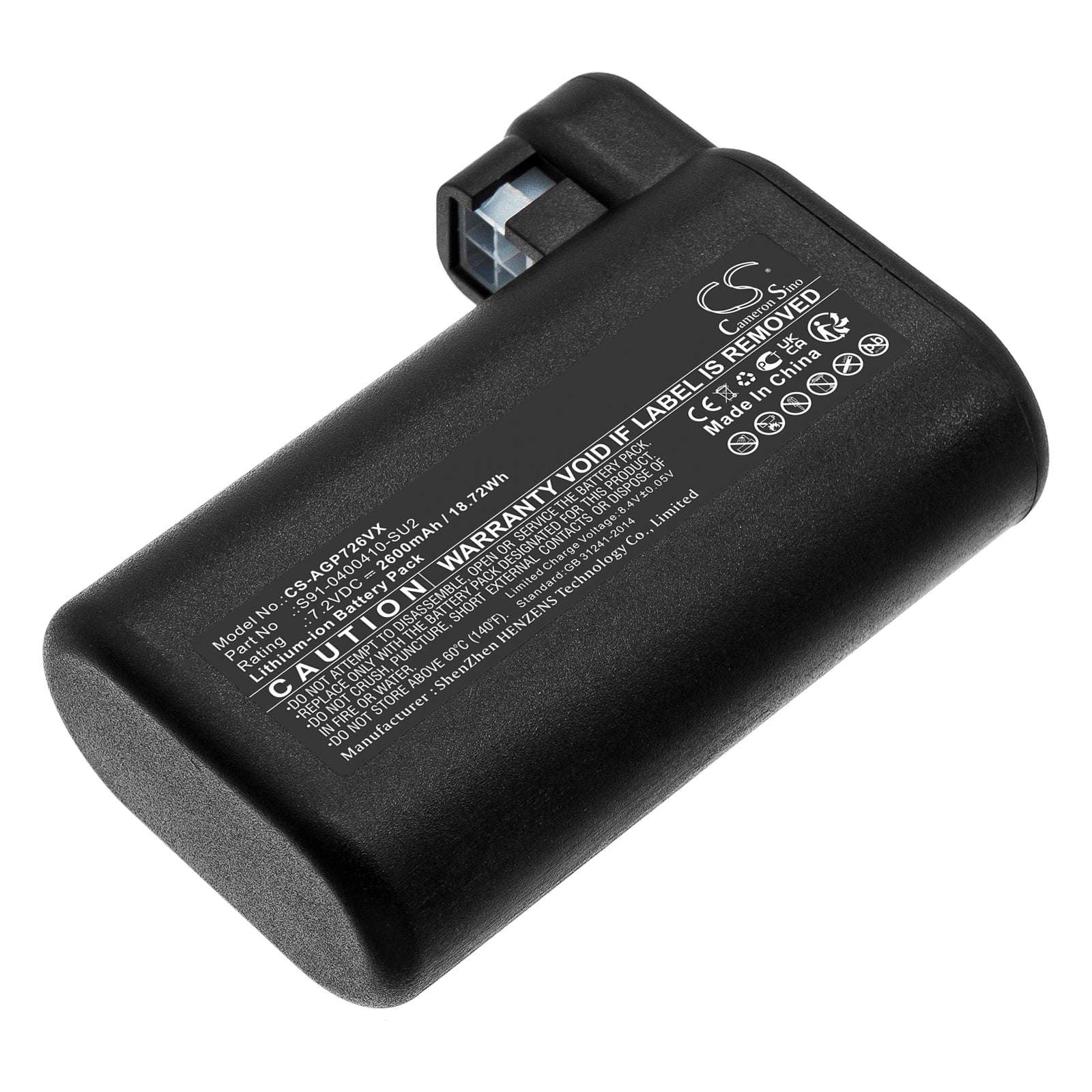 Li-ion, Vacuum Battery fits Aeg Electrolux Osiris, Rx9, 7.2V, 2600mAh Vacuum Cameron Sino Technology Limited
