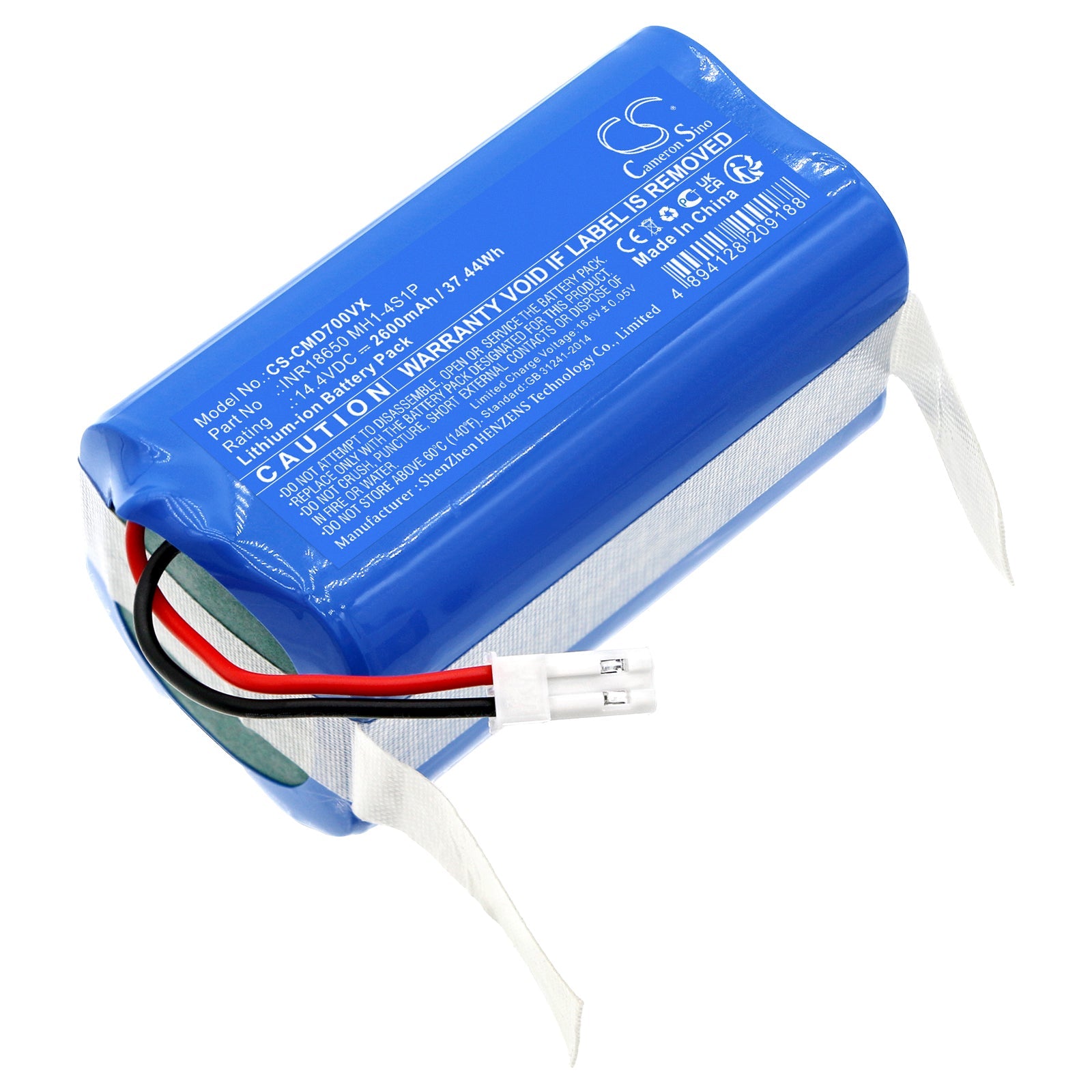 Li-ion, Vacuum Battery fits Cleanmate Lds700, 14.4V, 2600mAh Vacuum Cameron Sino Technology Limited