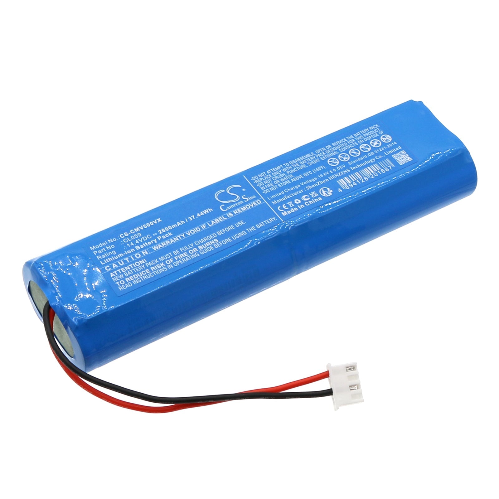 Li-ion, Vacuum Battery fits Cleanmate Rv500, 14.4V, 2600mAh Vacuum Cameron Sino Technology Limited