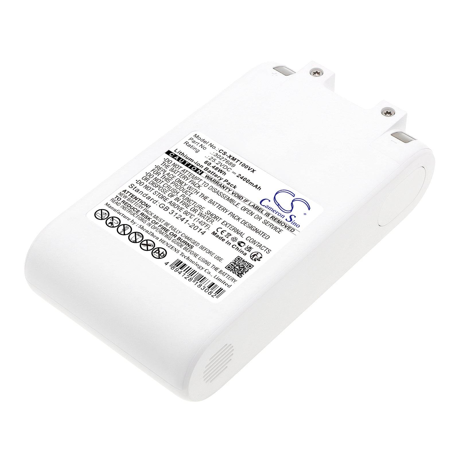 Li-ion, Vacuum Battery fits Dreame G10, G9, 25.2V, 2400mAh Vacuum Cameron Sino Technology Limited