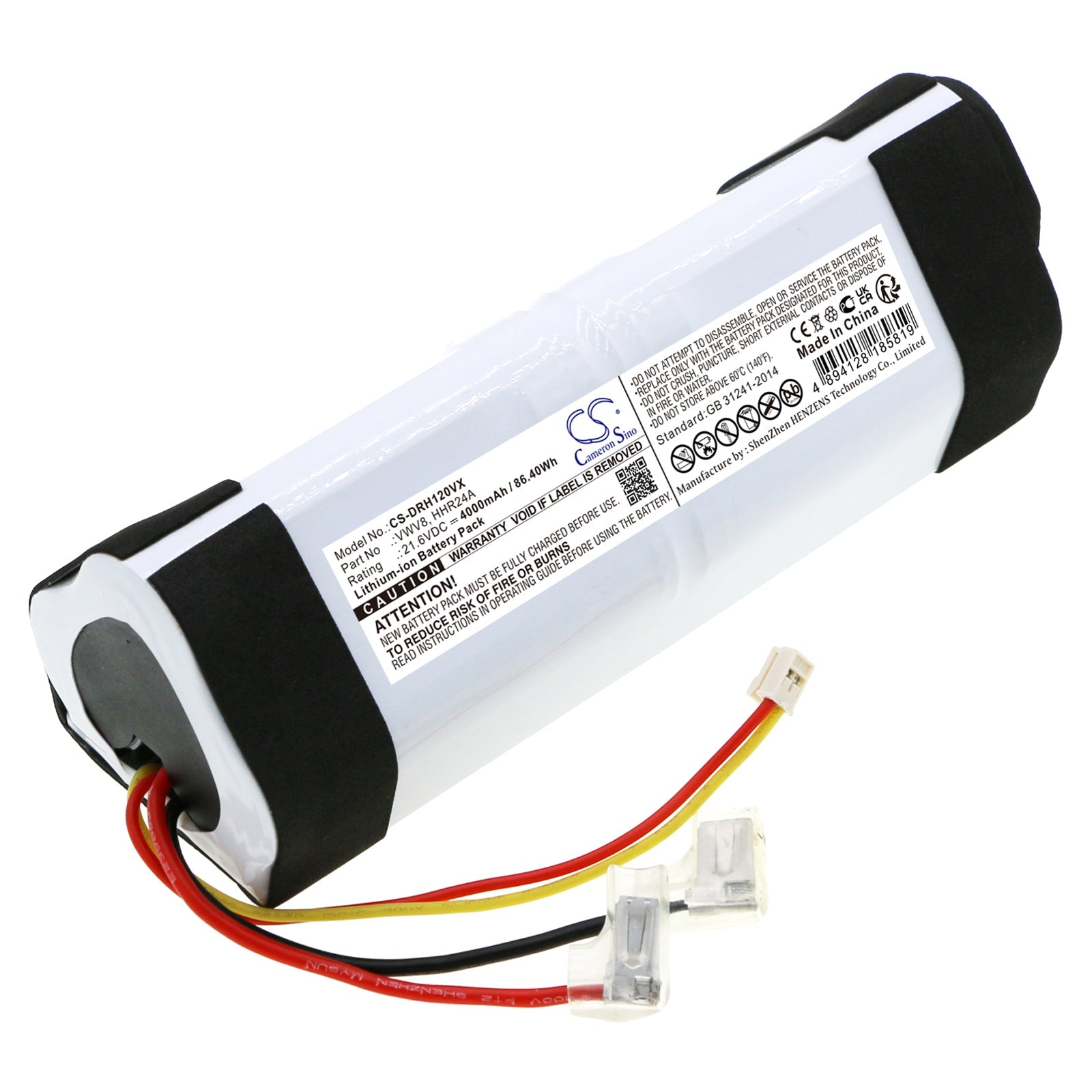 Li-ion, Vacuum Battery fits Dreame H10, H100 Pro, 21.6V, 4000mAh Vacuum Cameron Sino Technology Limited