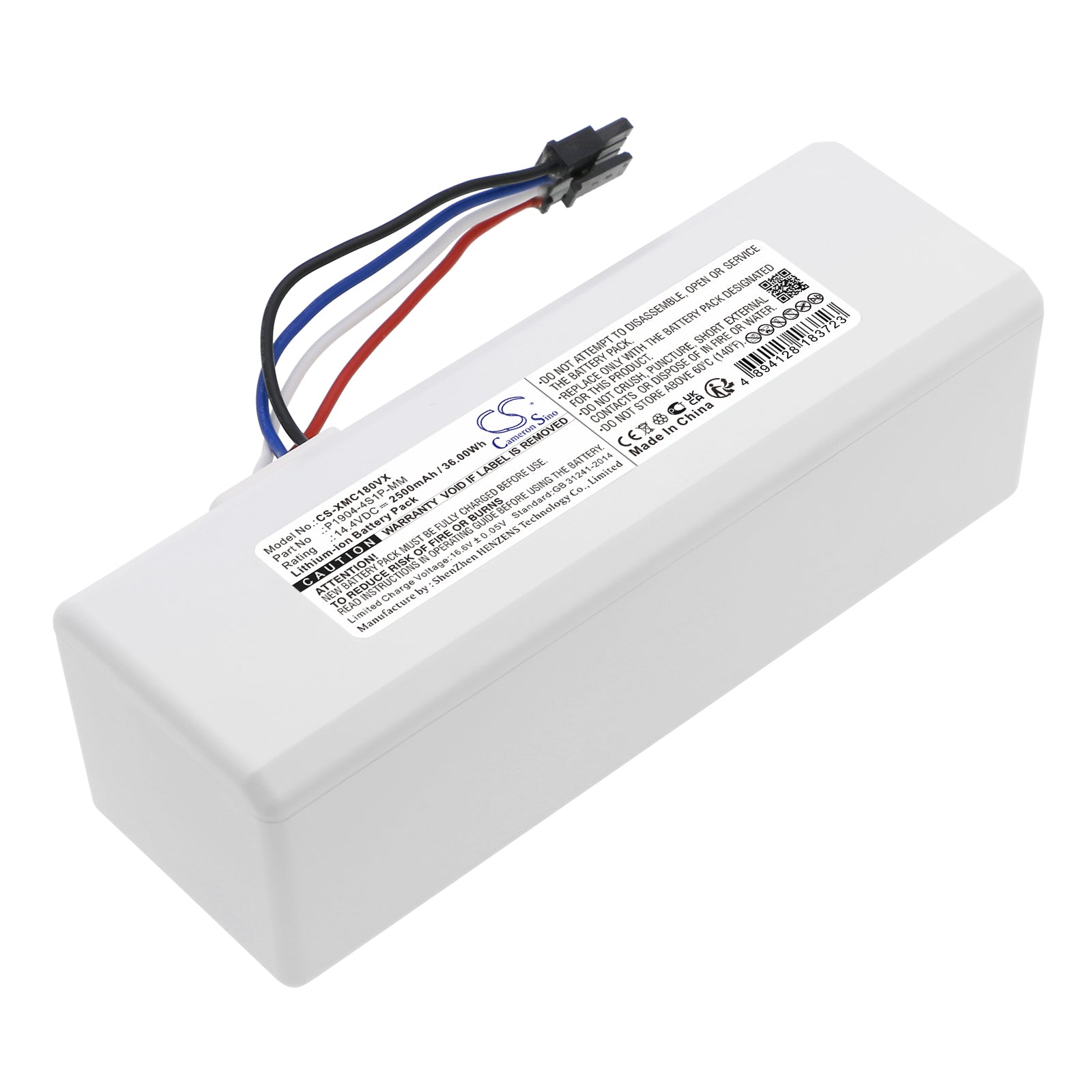 Li-ion, Vacuum Battery fits Dreame Mc1808, Roborock 1c, 14.4V, 2500mAh Vacuum Cameron Sino Technology Limited
