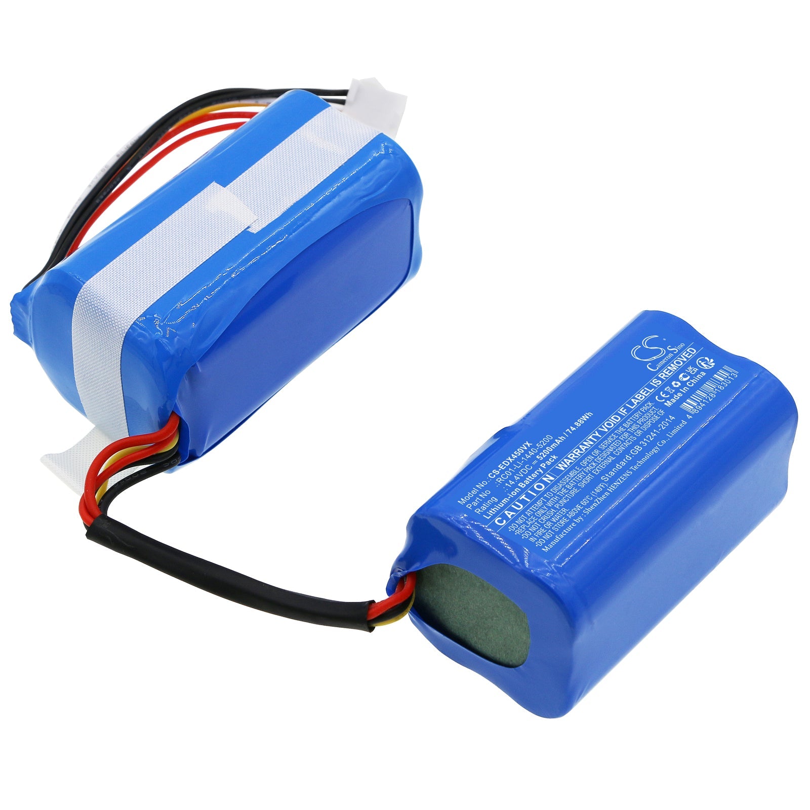 Li-ion, Vacuum Battery fits Ecovacs Dvx45, N9, 14.4V, 5200mAh Vacuum Cameron Sino Technology Limited