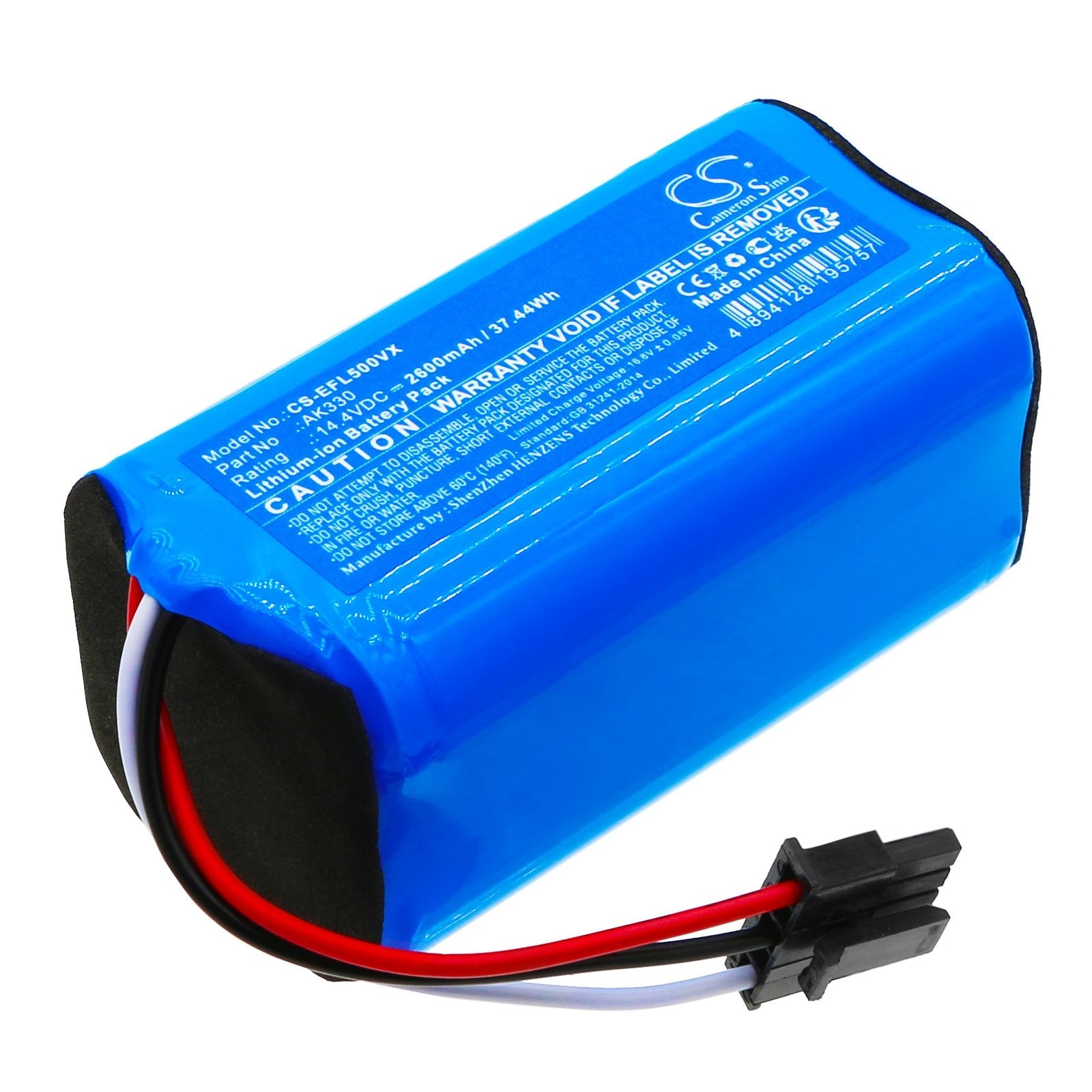 Li-ion, Vacuum Battery fits Eufy L50, L60, 14.4V, 2600mAh Vacuum Cameron Sino Technology Limited