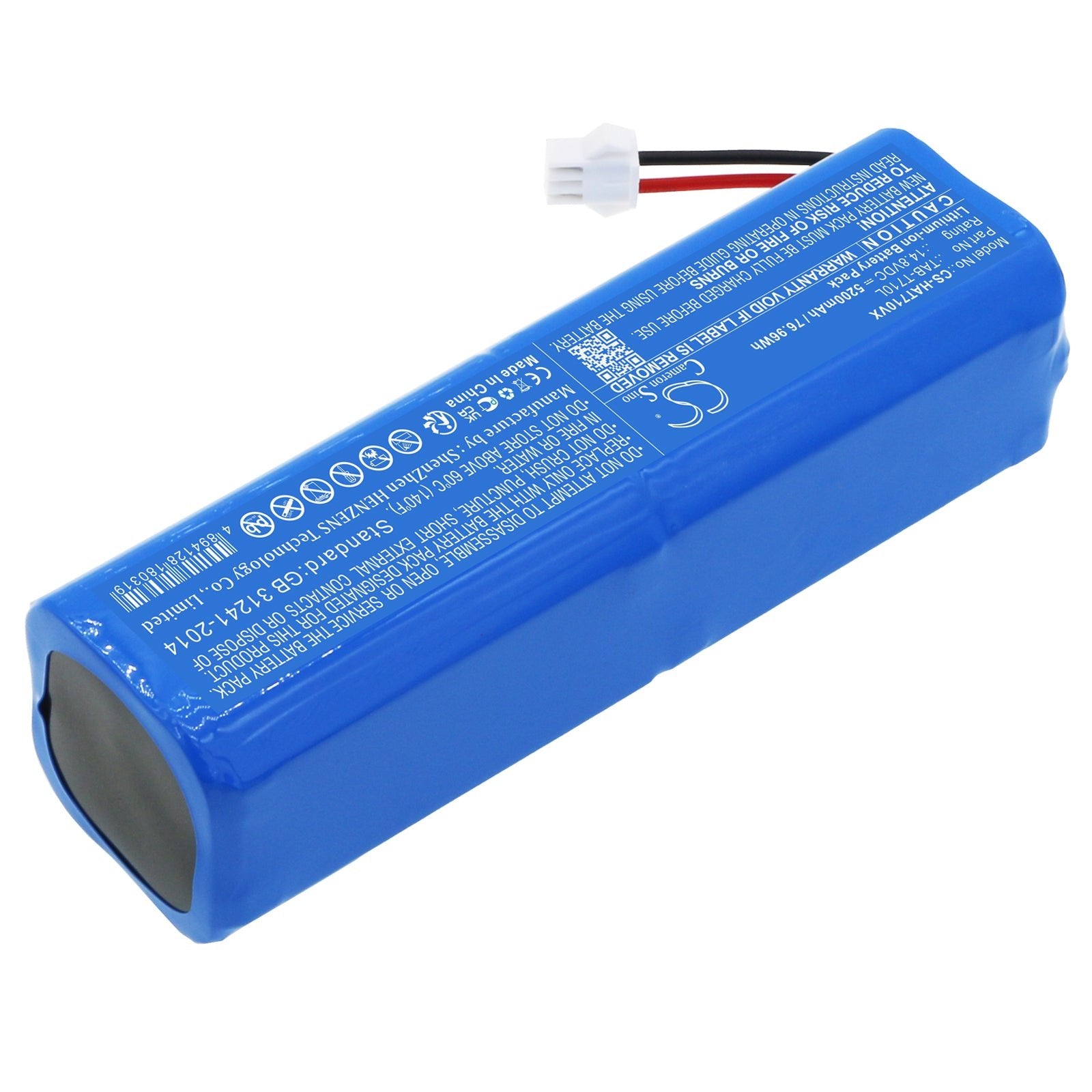 Li-ion, Vacuum Battery fits Haier Tab-qs60s, Tab-t710l, 14.8V, 5200mAh Vacuum Cameron Sino Technology Limited
