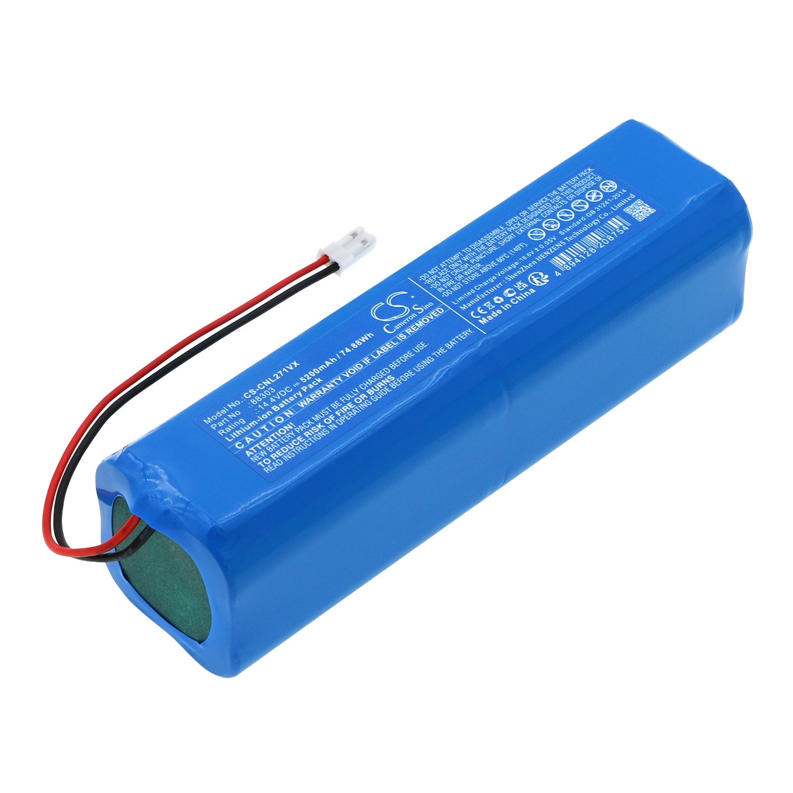 Li-ion, Vacuum Battery fits Ikohs Create Netbot Ls23+, Netbot Ls27, 14.4V, 5200mAh CS-CNL271VX Vacuum Cameron Sino Technology Limited