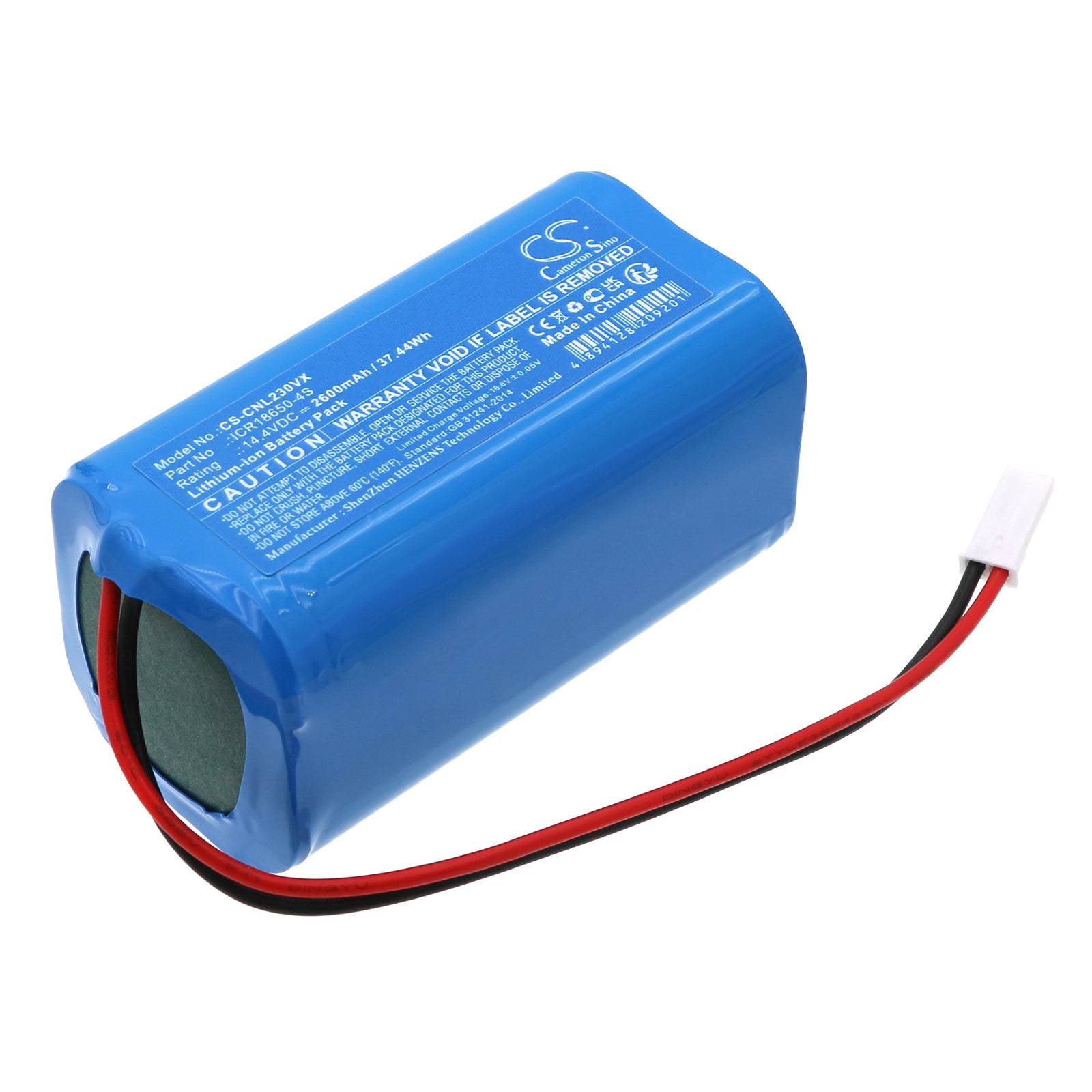 Li-ion, Vacuum Battery fits Ikohs Create Netbot S23, 14.4V, 2600mAh Vacuum Cameron Sino Technology Limited