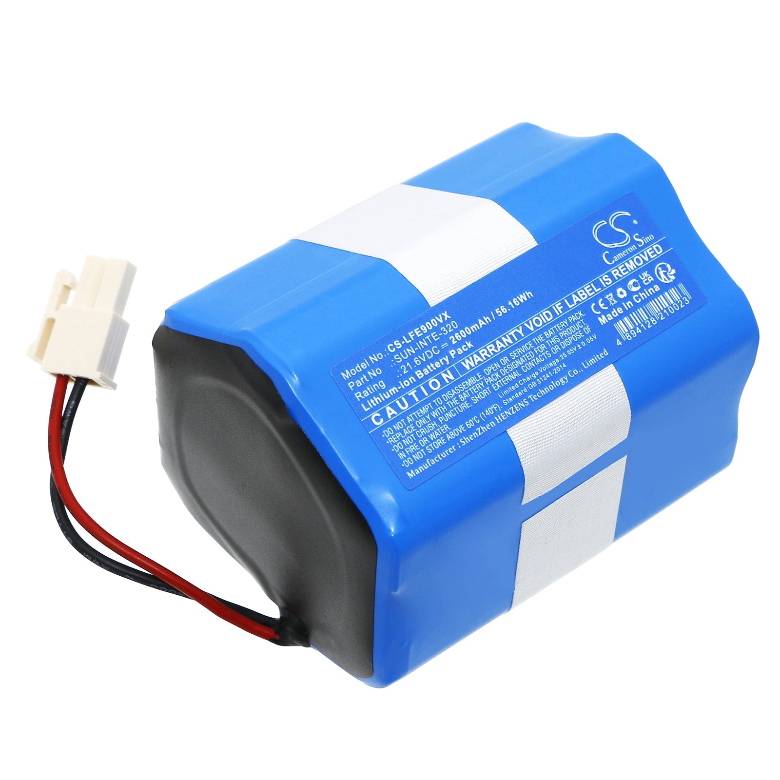 Li-ion, Vacuum Battery fits Ilife V9e, 21.6V, 2600mAh Vacuum Cameron Sino Technology Limited