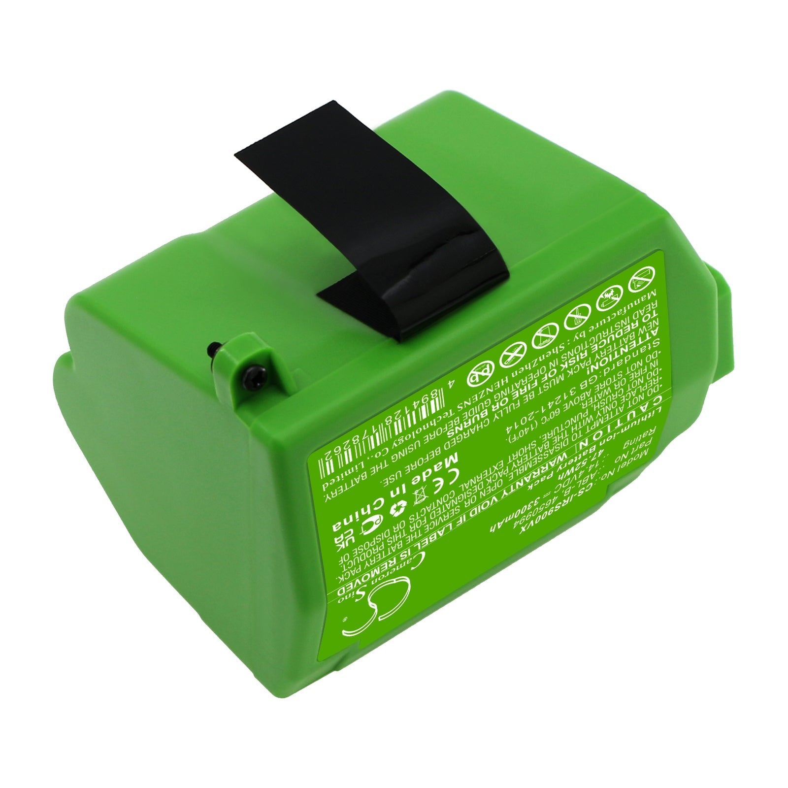 Li-ion, Vacuum Battery fits Irobot Roomba S9, Roomba S9+, 14.4V, 3300mAh Vacuum Cameron Sino Technology Limited