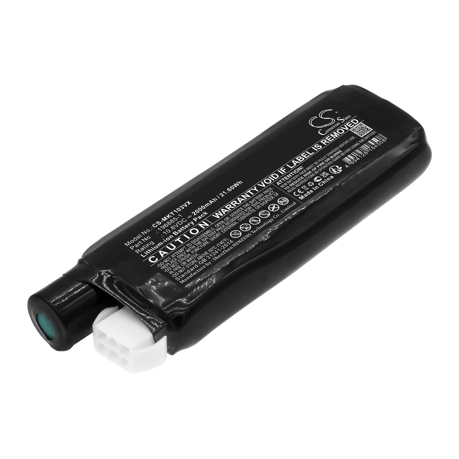 Li-ion, Vacuum Battery fits Makita Cl103d, Cl103dw, 10.8V, 2000mAh Vacuum Cameron Sino Technology Limited