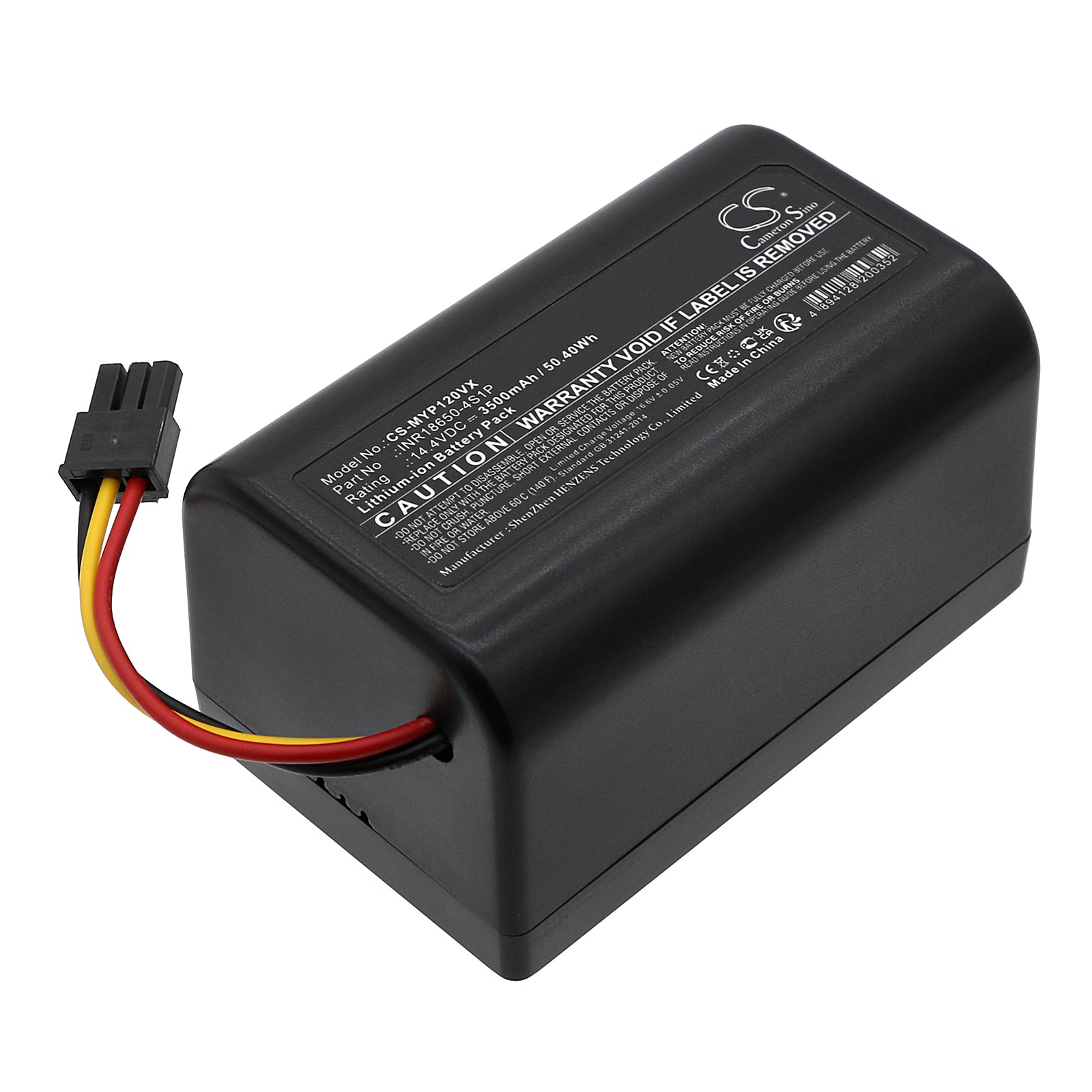 Li-ion, Vacuum Battery fits Moneual P11, 14.4V, 3500mAh Vacuum Cameron Sino Technology Limited