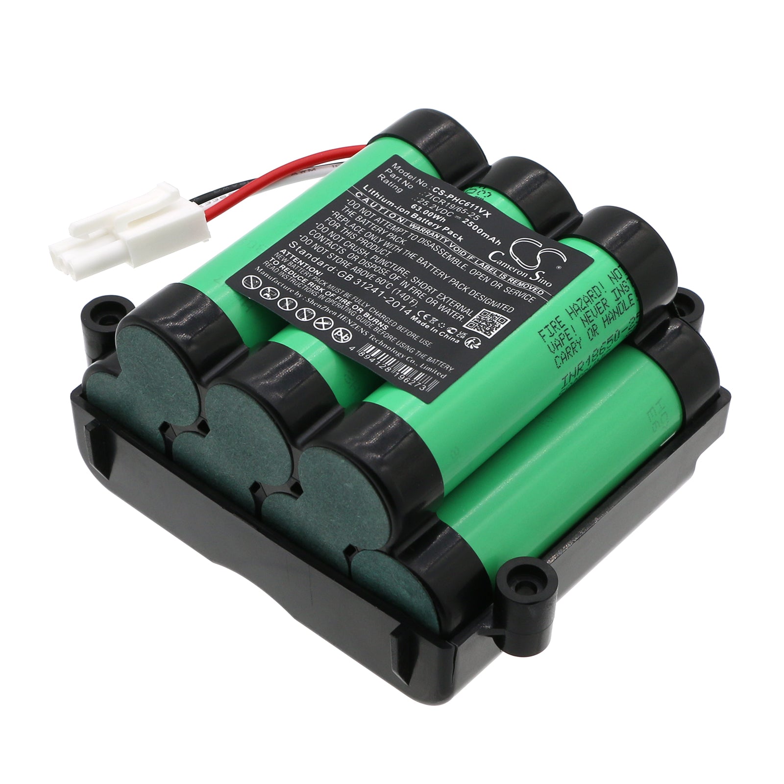 Li-ion, Vacuum Battery fits Philips Fc6170, Fc6170/01, 25.2V, 2500mAh Vacuum Cameron Sino Technology Limited