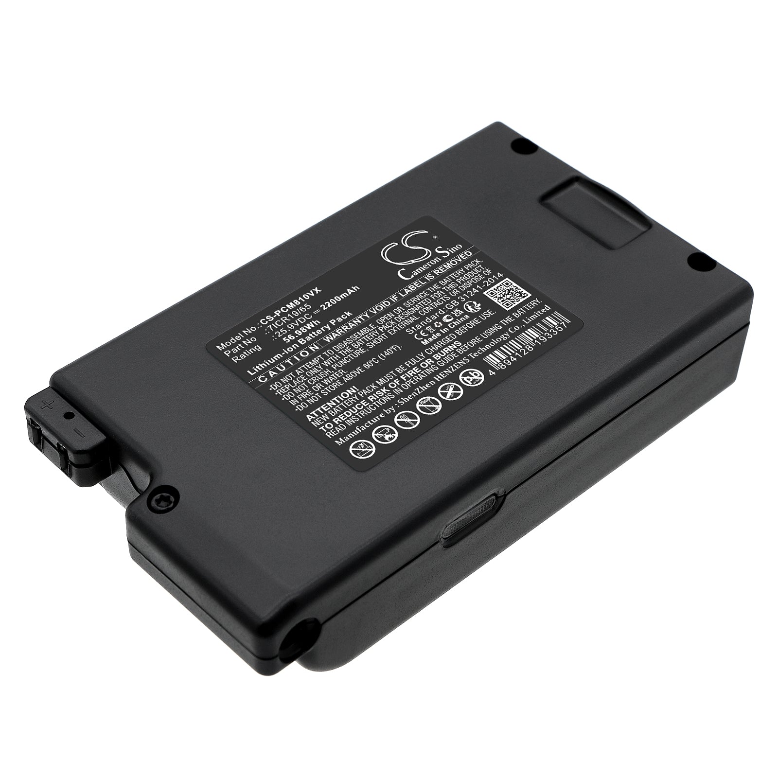 Li-ion, Vacuum Battery fits Proscenic P8, P8 Plus, 25.9V, 2200mAh Vacuum Cameron Sino Technology Limited