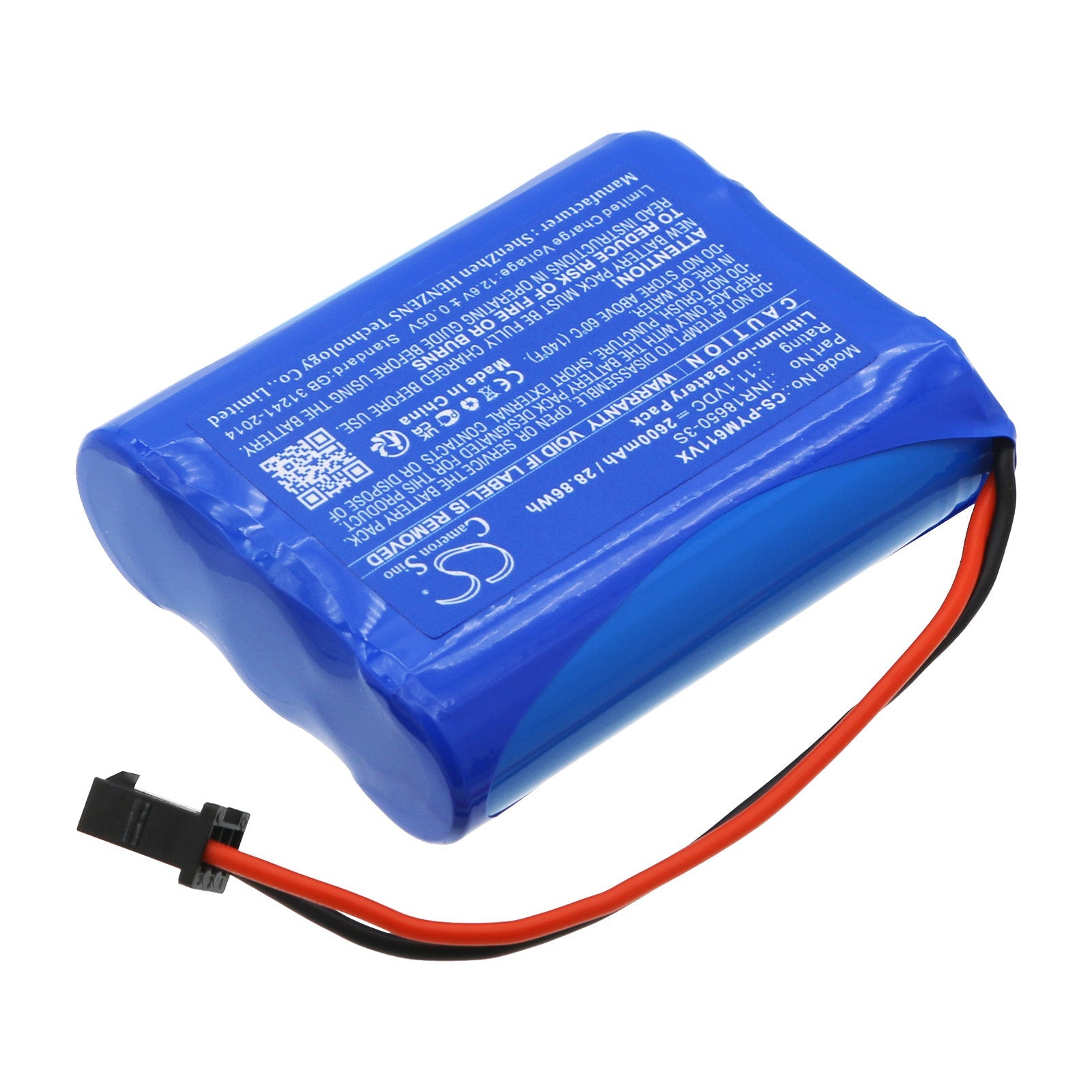 Li-ion, Vacuum Battery fits Puppyoo V-m611, V-m611a, 11.1V, 2600mAh Vacuum Cameron Sino Technology Limited
