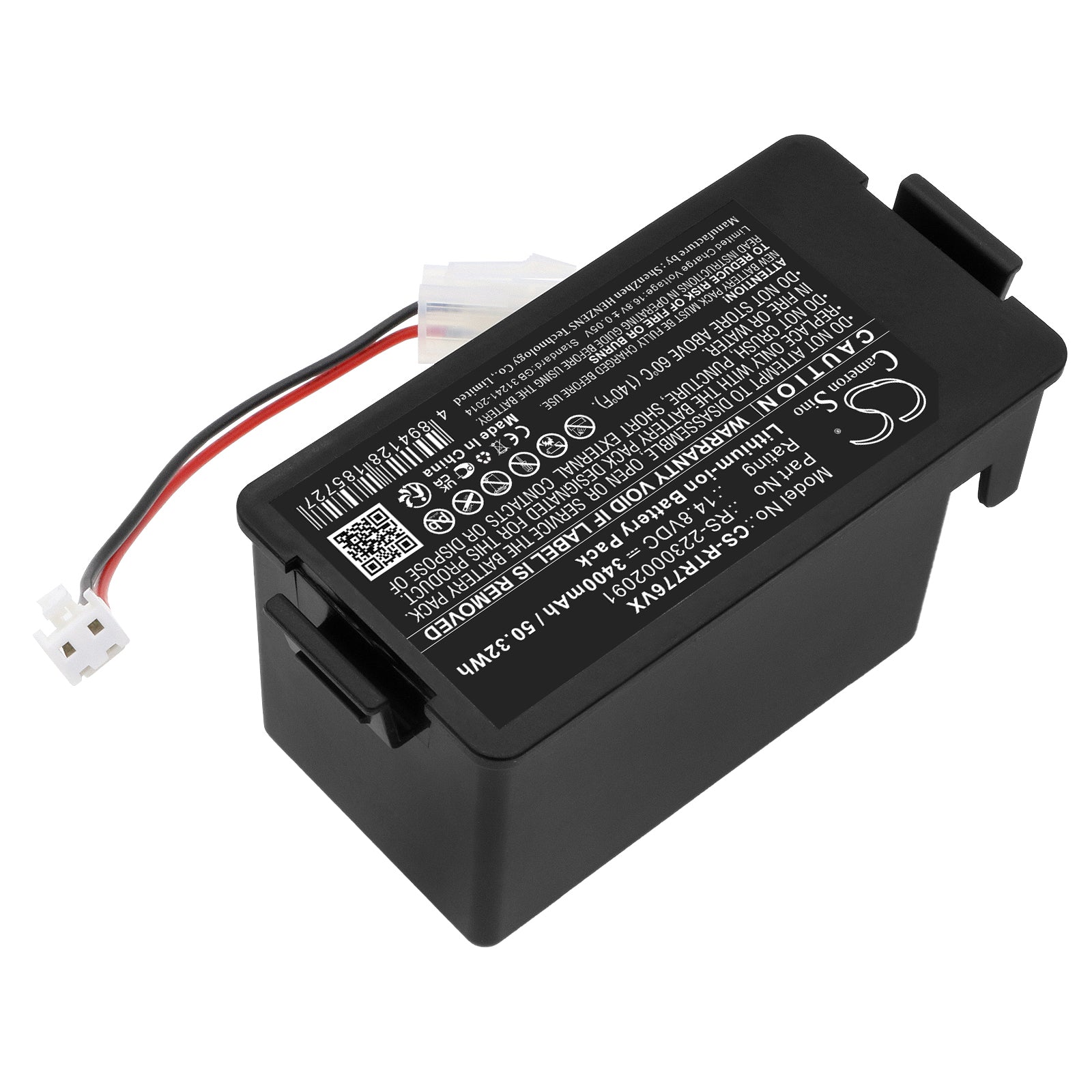 Li-ion, Vacuum Battery fits Rowenta Explorer 80, Rr 7747 Wh 4q0, 14.8V, 3400mAh Vacuum Cameron Sino Technology Limited