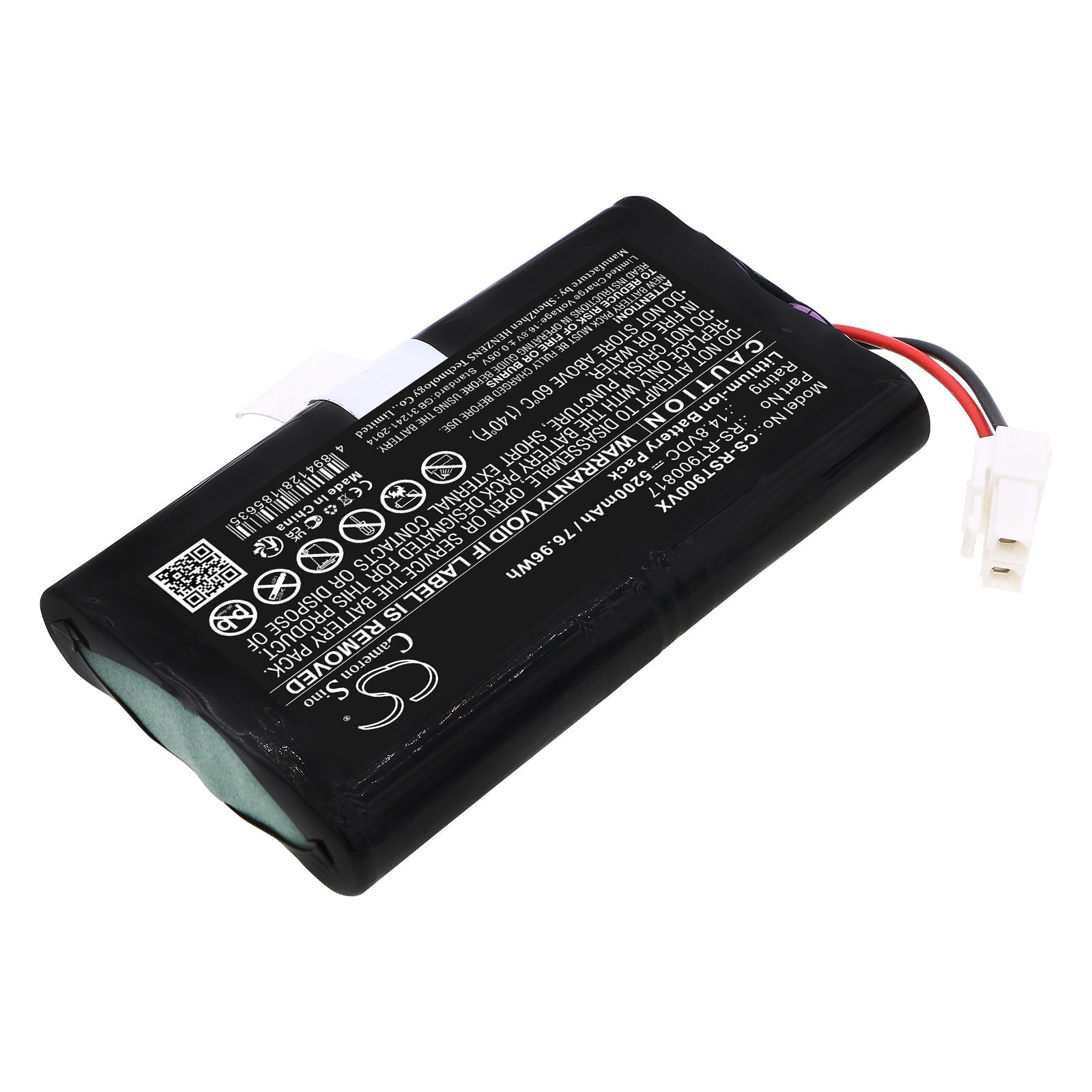 Li-ion, Vacuum Battery fits Rowenta Rr8021, Rr8021wh, 14.8V, 5200mAh Vacuum Cameron Sino Technology Limited