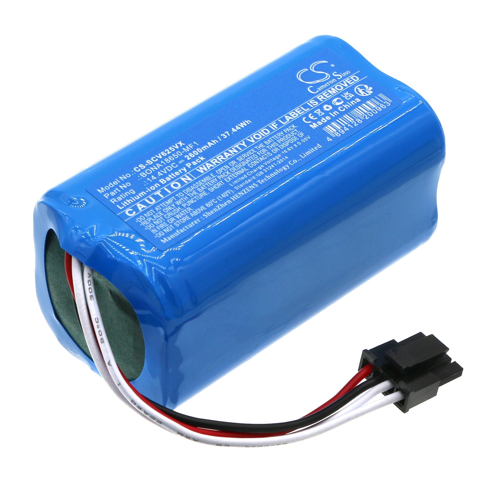 Li-ion, Vacuum Battery fits Sencor Sencor Srv 4000gd-eu3, Srv 4000, 14.4V, 2600mAh Vacuum Cameron Sino Technology Limited