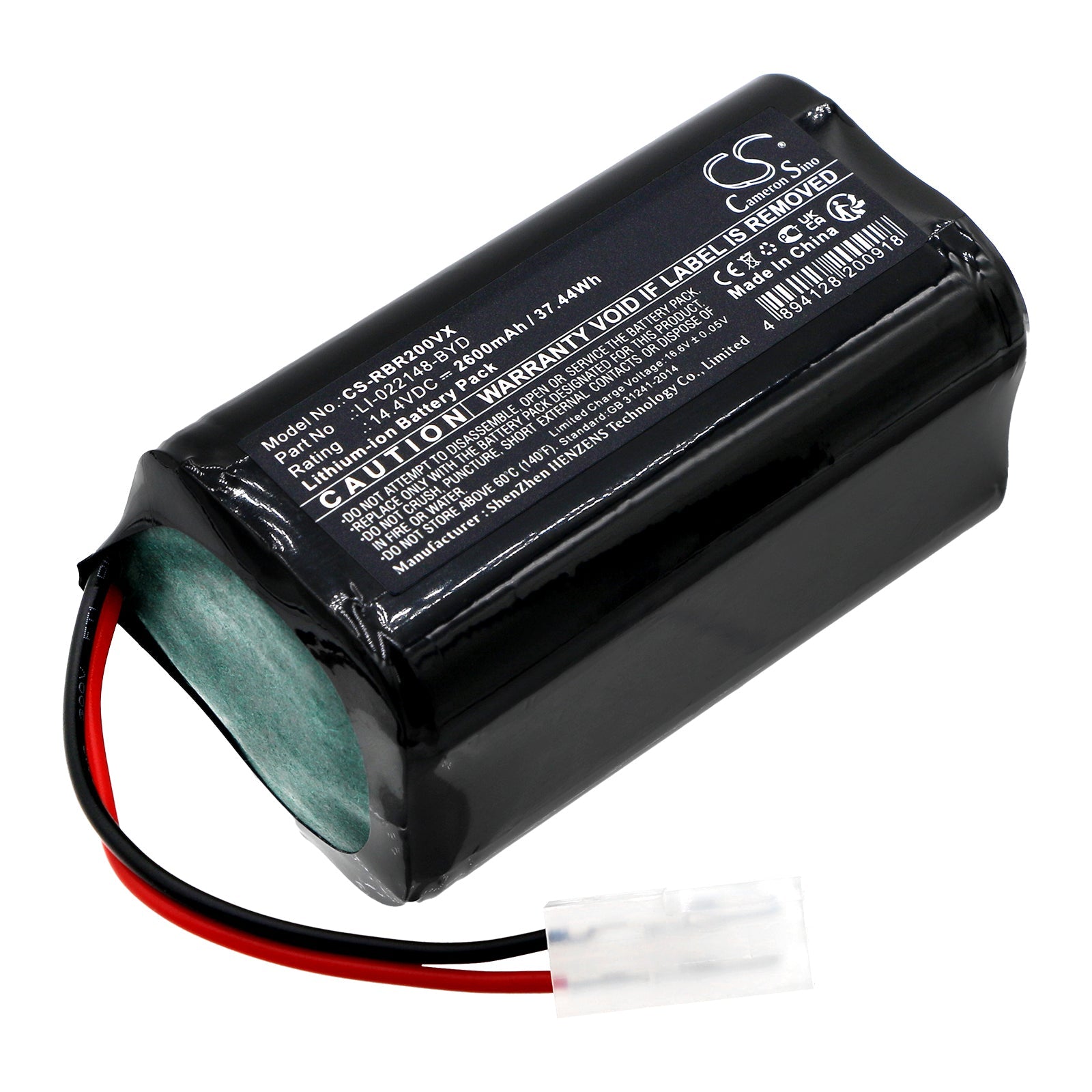 Li-ion, Vacuum Battery fits Sencor Srv 6110bk, Robzone Bralko Galaxy, 14.4V, 2600mAh Vacuum Cameron Sino Technology Limited