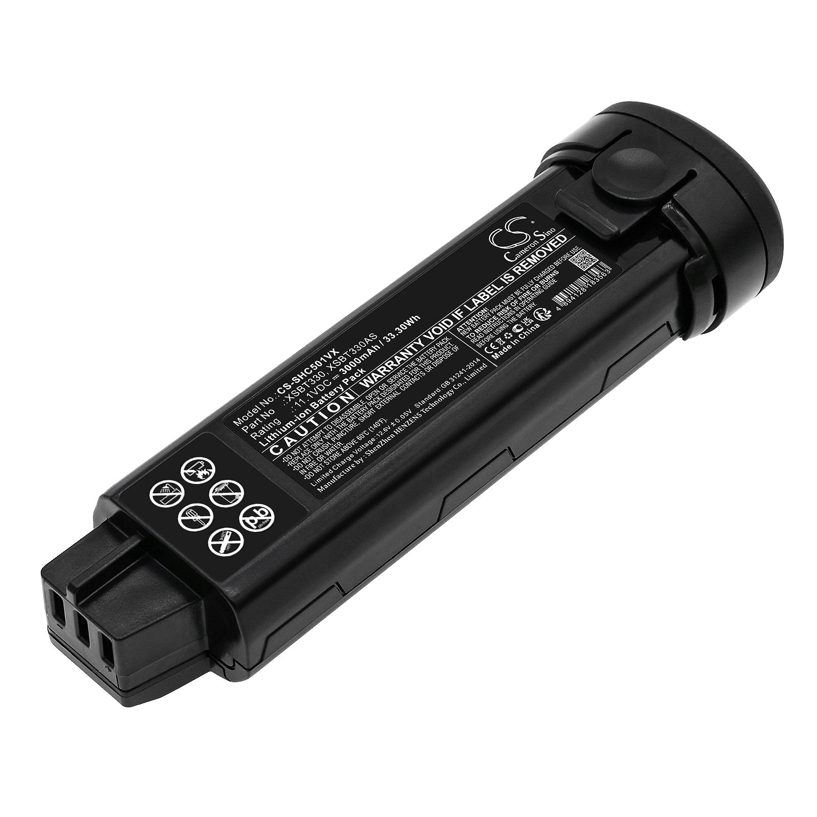 Li-ion, Vacuum Battery fits Shark Evopower System Flex Cs200j, Evopower System Flex Cs401j, 11.1V, 3000mAh Vacuum Cameron Sino Technology Limited