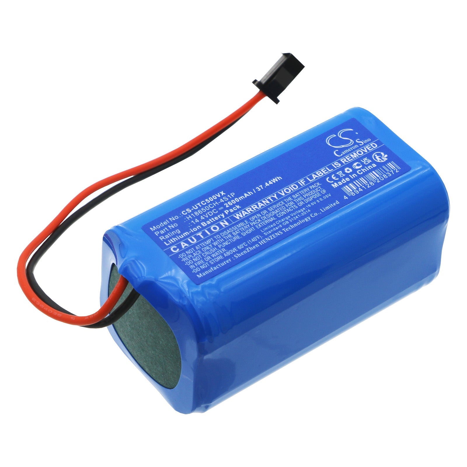 Li-ion, Vacuum Battery fits Ultenic D5s, D5s Pro, 14.4V, 2600mAh Vacuum Cameron Sino Technology Limited
