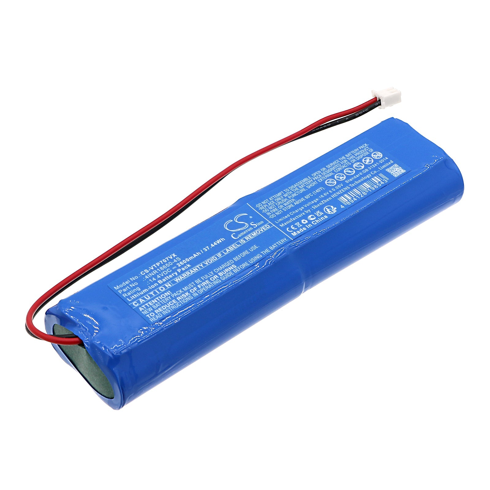 Li-ion, Vacuum Battery fits Villalin Tp-avc707, 14.4V, 2600mAh Vacuum Cameron Sino Technology Limited