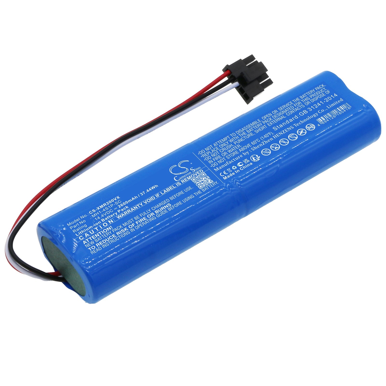 Li-ion, Vacuum Battery fits Xiaomi Mi Robot Vacuum Mop P, Mijia 2, 14.4V, 2600mAh CS-XMR200VX Vacuum Cameron Sino Technology Limited