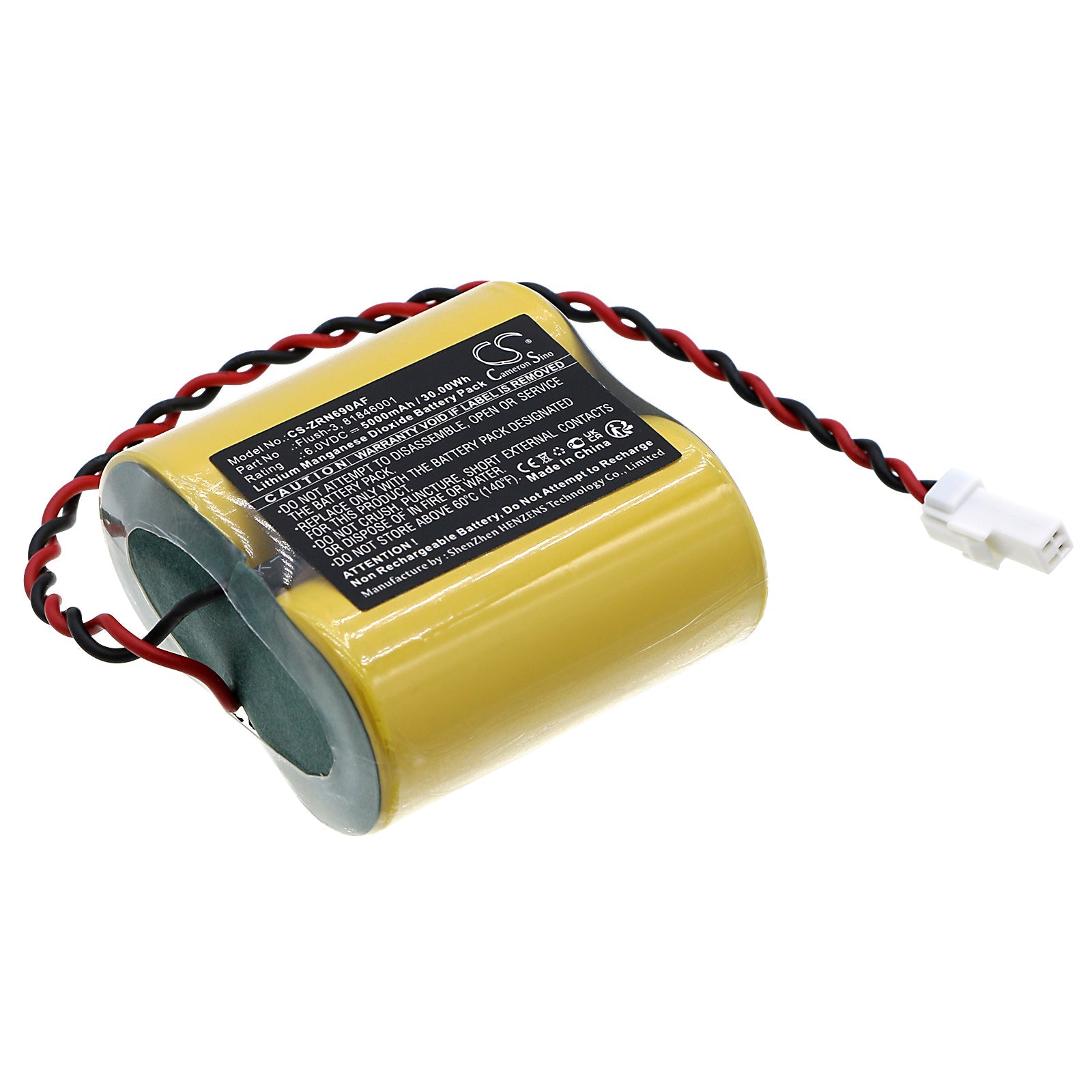 Li-MnO2, Automatic Flusher Battery fits Zurn P6900-gen, Z6912-gen, 6.0V, 5000mAh Automatic Flusher Cameron Sino Technology Limited