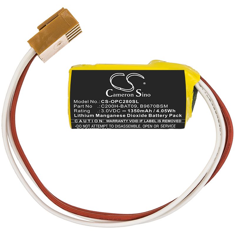 Li-MnO2 Battery fits Omron, C200, C200h 3.0V, 1350mAh PLC Cameron Sino Technology Limited