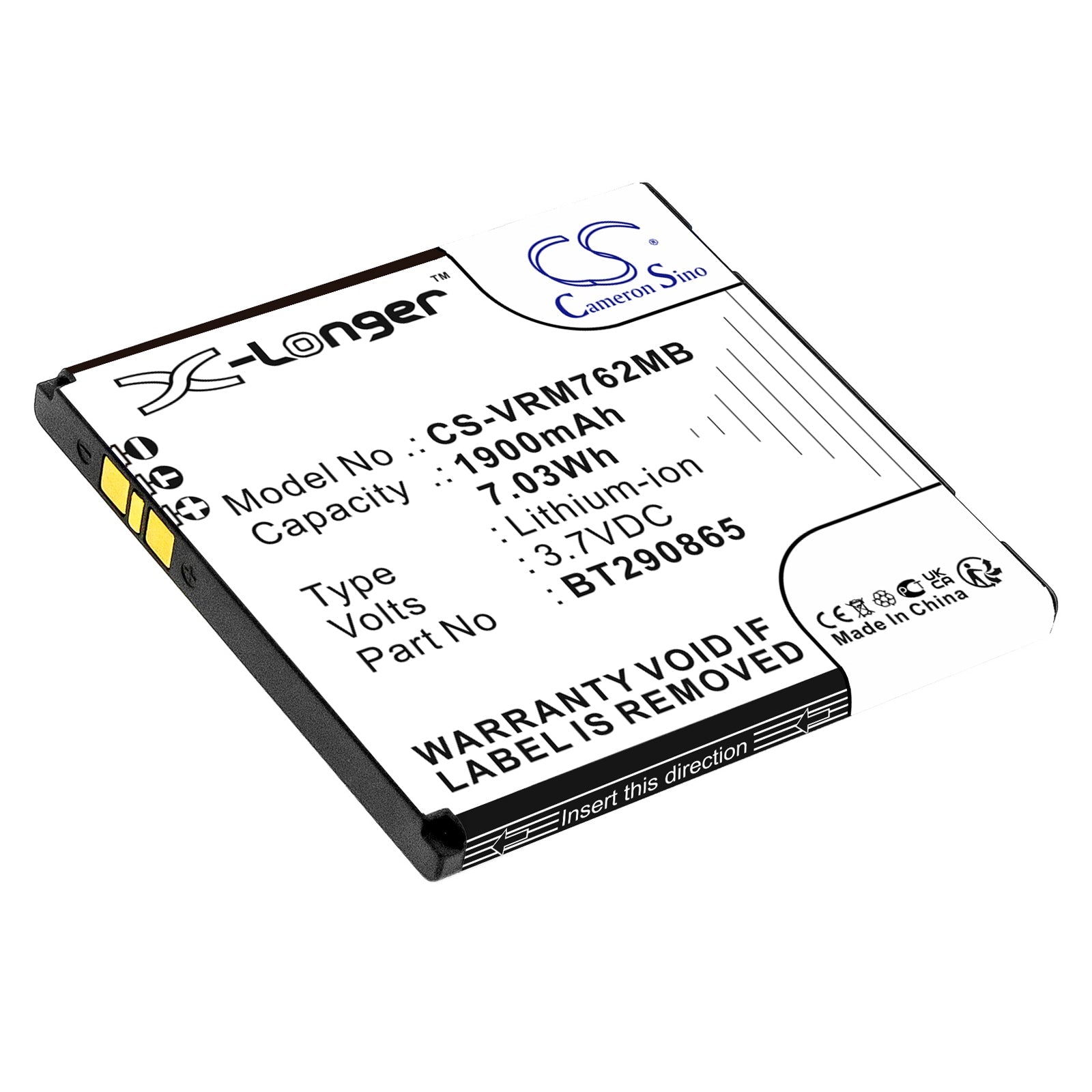 Li-Polymer, BabyPhone Battery fits Vtech Rm5752, Rm5762, 3.7V, 1900mAh BabyPhone Cameron Sino Technology Limited