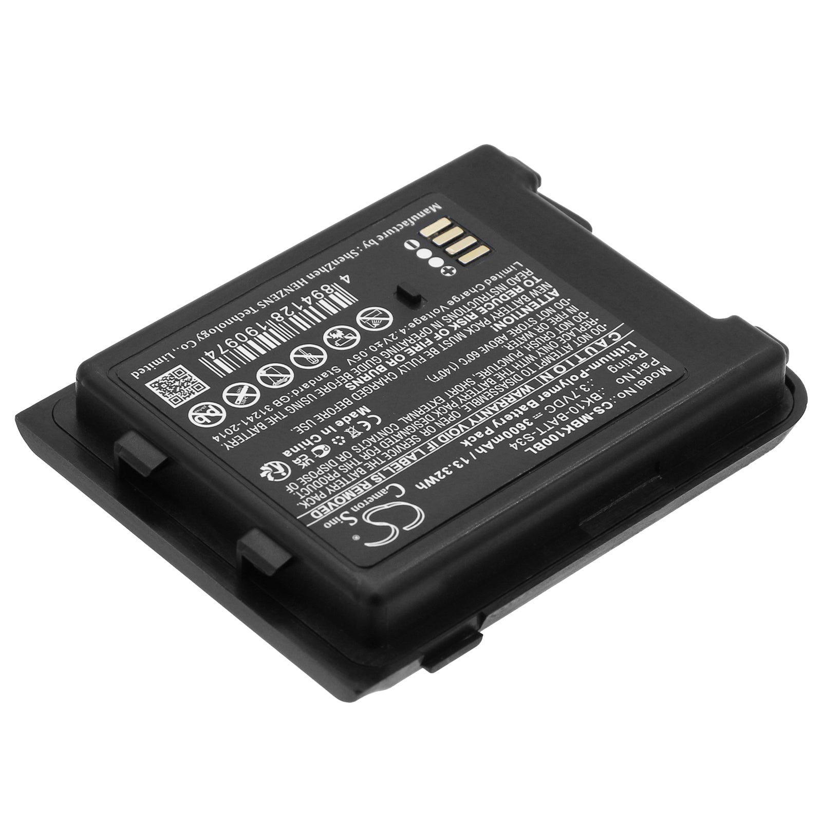 Li-Polymer, Barcode Scanner Battery fits M3 Mobile Bk10, 3.7V, 3600mAh Barcode Scanner Cameron Sino Technology Limited