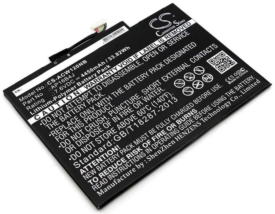Li-Polymer Battery fits Acer, Aspire Switch Alpha 12, Sa5-271 7.6V, 4450mAh Notebook & Laptop Cameron Sino Technology Limited