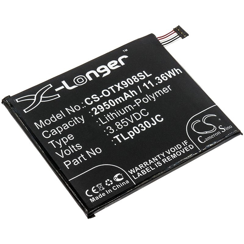 Li - Polymer Battery fits Alcatel, 3c, 3c Dual Sim 3.85V, 2950mAh - Batterybuyer.ca