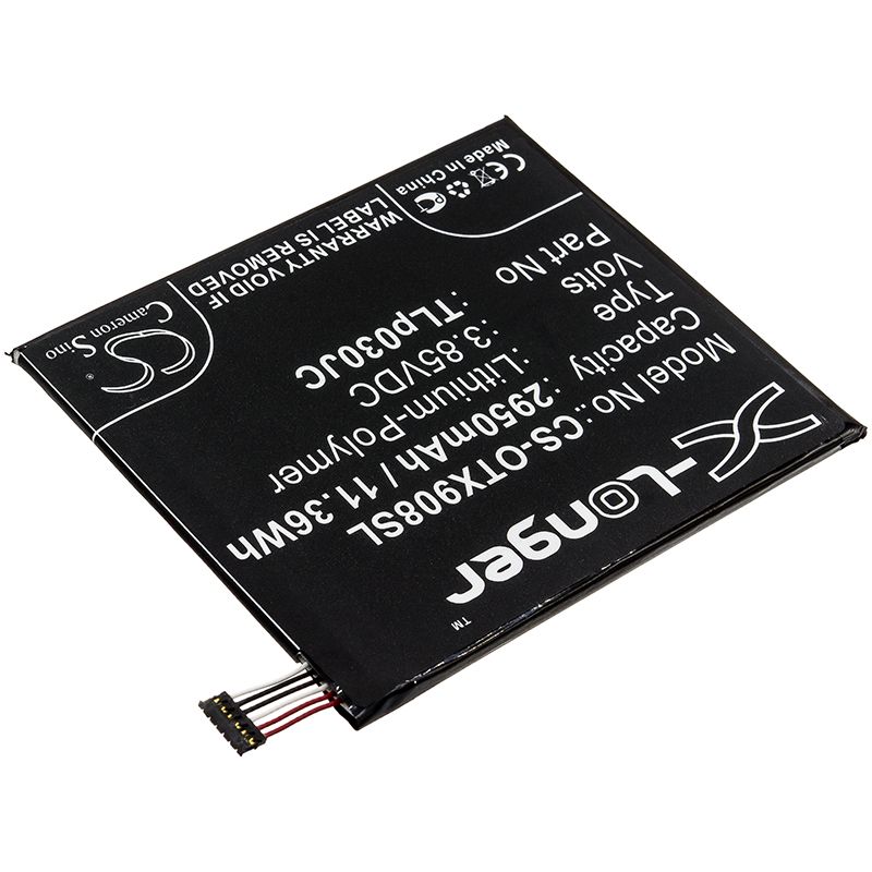 Li - Polymer Battery fits Alcatel, 3c, 3c Dual Sim 3.85V, 2950mAh - Batterybuyer.ca