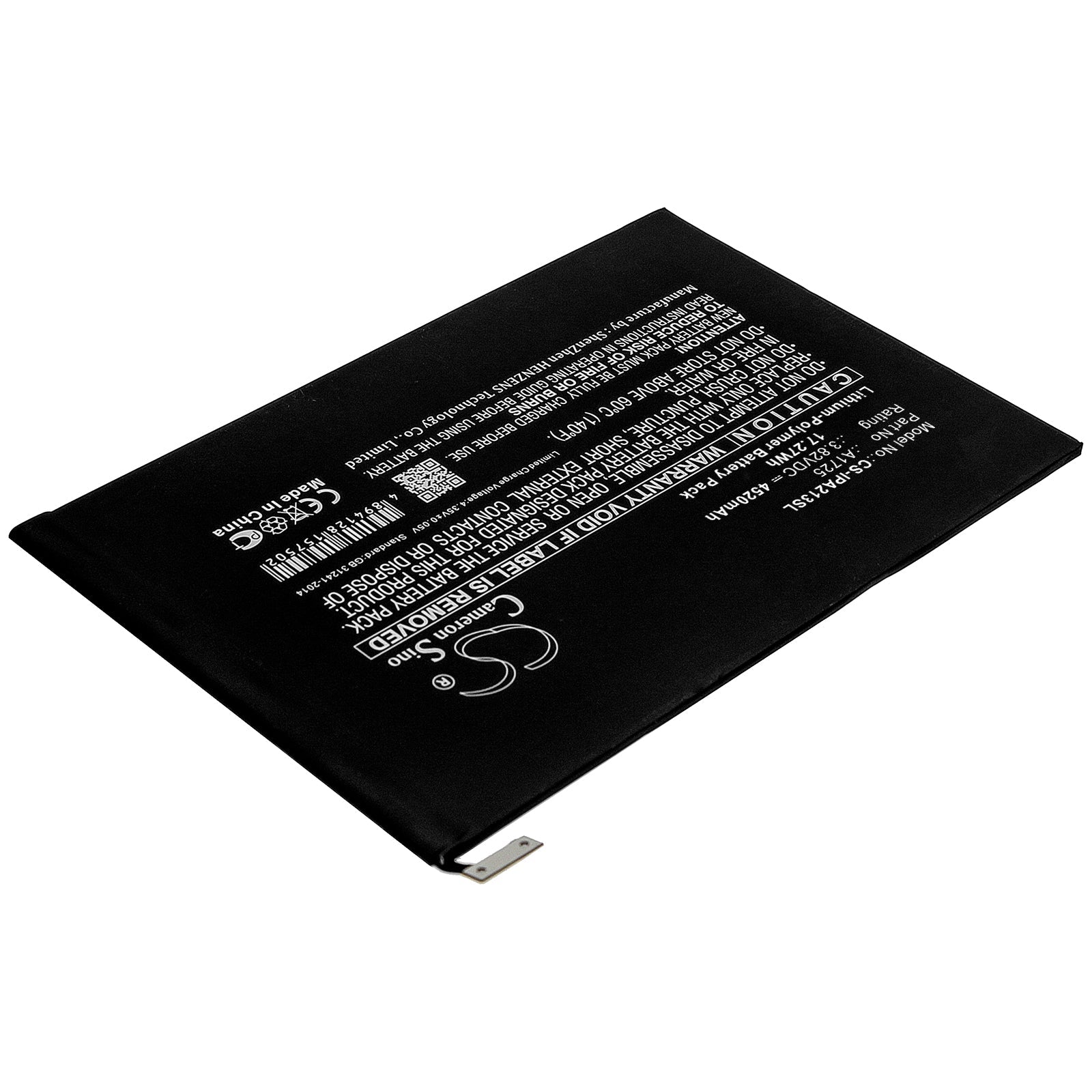 Li-Polymer Battery fits Apple, A2124, A2126 3.82V, 5120mAh Tablet Cameron Sino Technology Limited