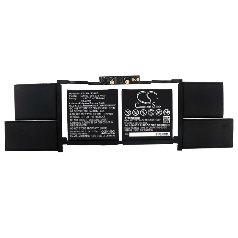 Li-polymer Battery Fits Apple, Macbook Pro 15 Inch Mv912ll/a* 11.4v, 7300mah Notebook & Laptop Cameron Sino Technology Limited