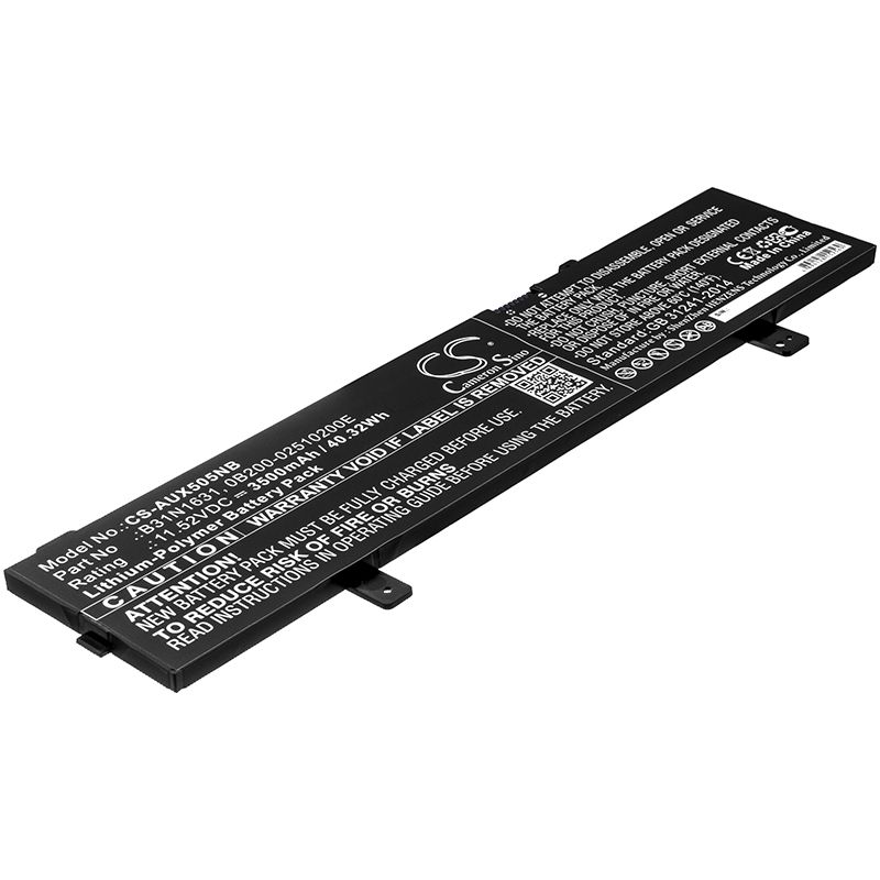 Li-Polymer Battery fits Asus, F505za, F505za-bq117t 11.52V, 3500mAh Notebook & Laptop Cameron Sino Technology Limited