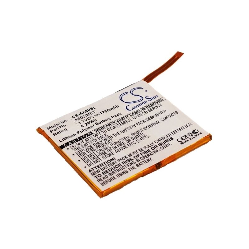 Li-Polymer Battery fits Asus, Mypal A600, Mypal A600u 3.7V, 1700mAh Computer Cameron Sino Technology Limited