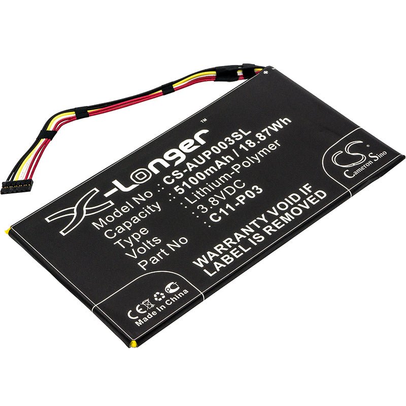 Li-Polymer Battery fits Asus, Padfone 2 (a68) Tablet, Padfone 2 Tablet 3.8V, 5100mAh Tablet Cameron Sino Technology Limited