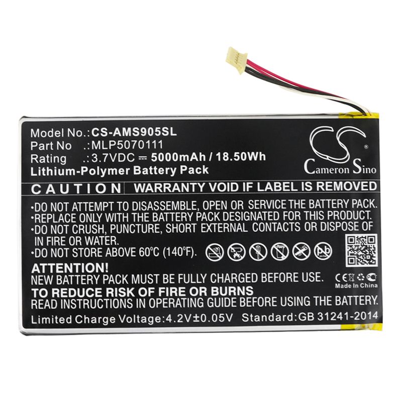 Li-polymer Battery Fits Autel, Ds808, Ds808k 3.7v, 5000mah Diagnostic Scanner Cameron Sino Technology Limited