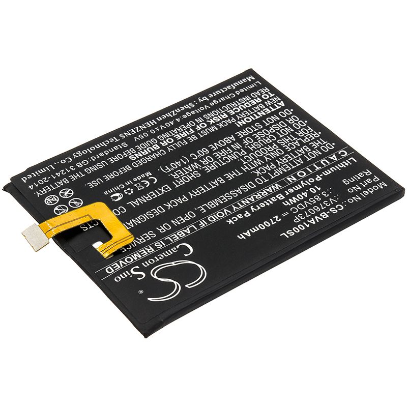 Li-Polymer Battery fits Blackview, A10 3.85V, 2700mAh Mobile & SmartPhone Cameron Sino Technology Limited