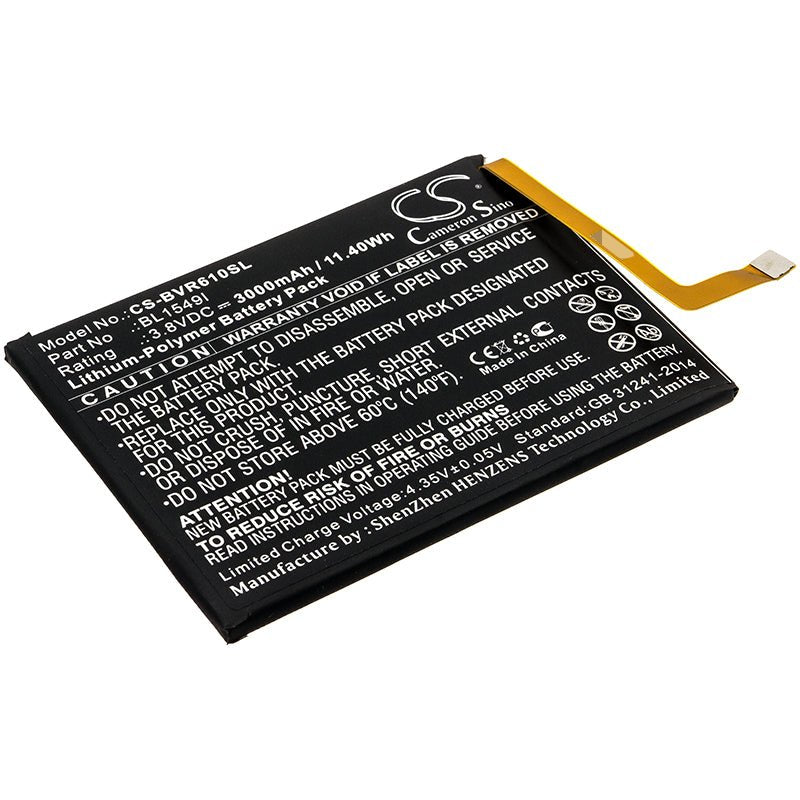 Li-Polymer Battery fits Blackview, R6 3.8V, 3000mAh Mobile & SmartPhone Cameron Sino Technology Limited